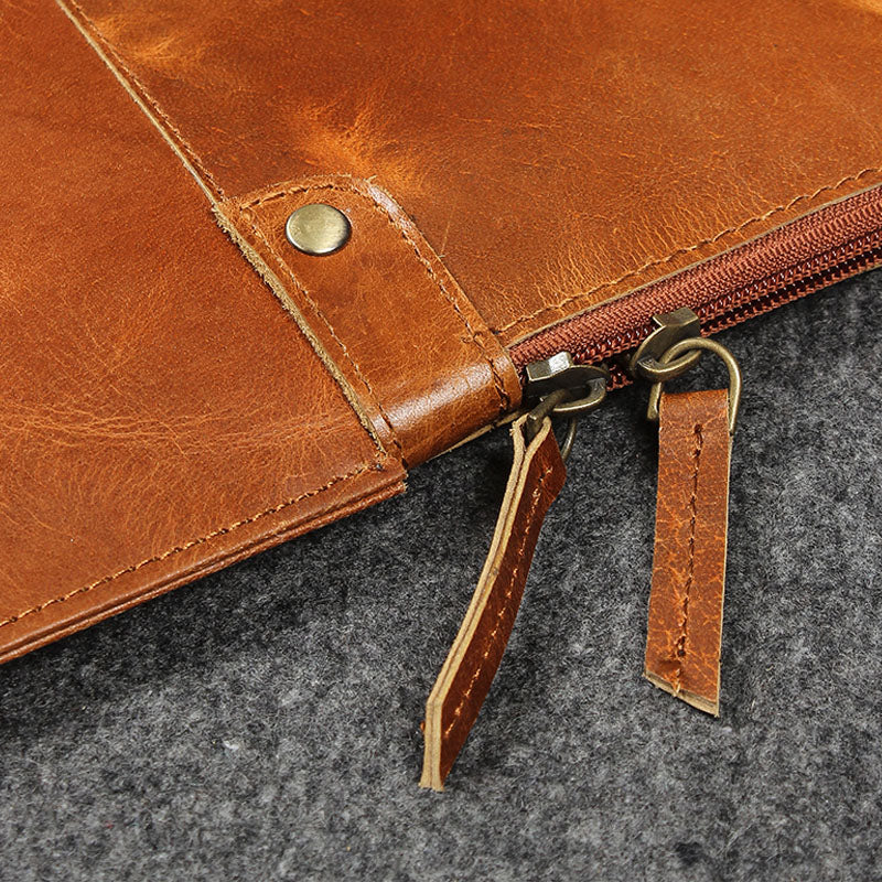 Dual Leather Sleeve Crunch Tan