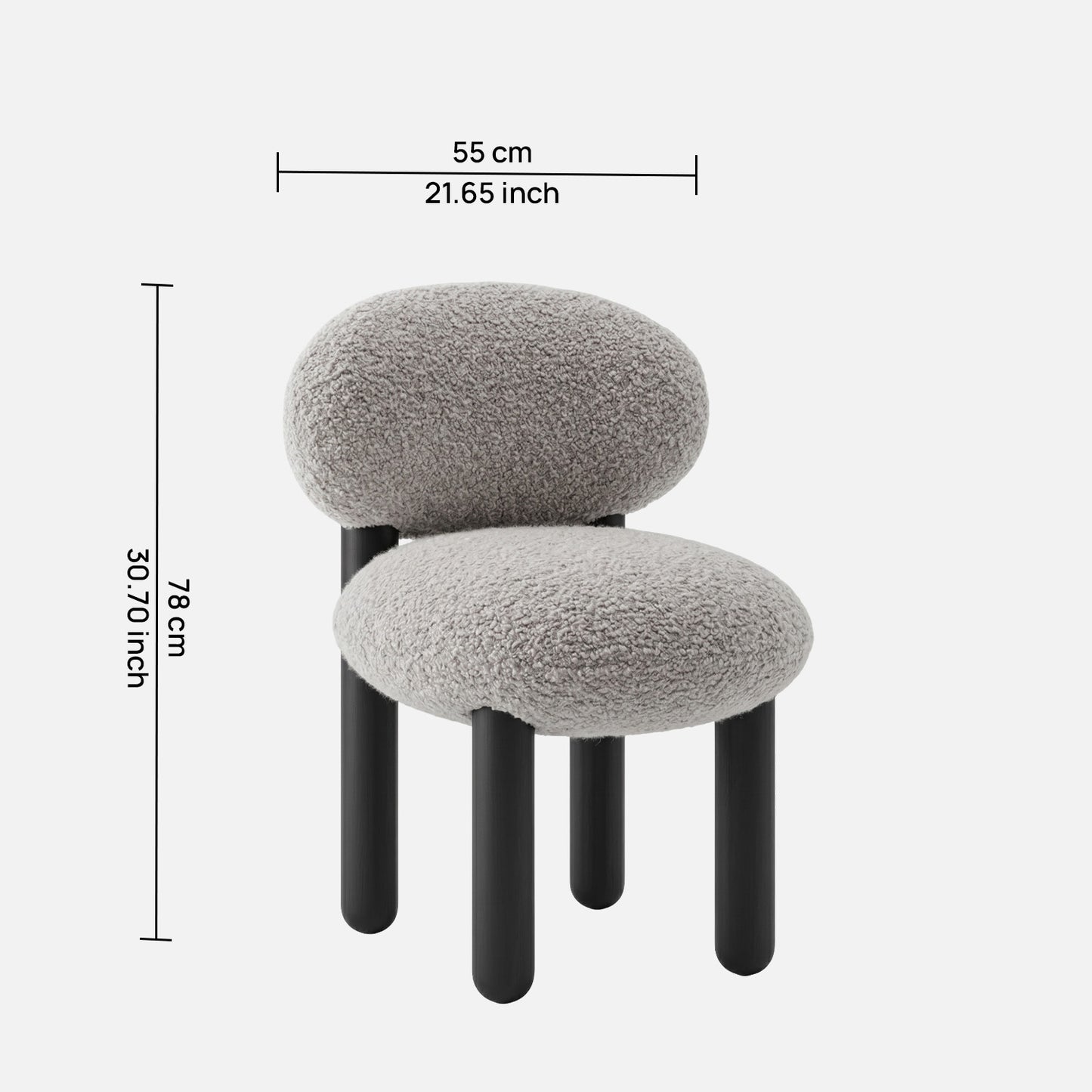 Boevian Bubble Beige Boucle Lounge Chair