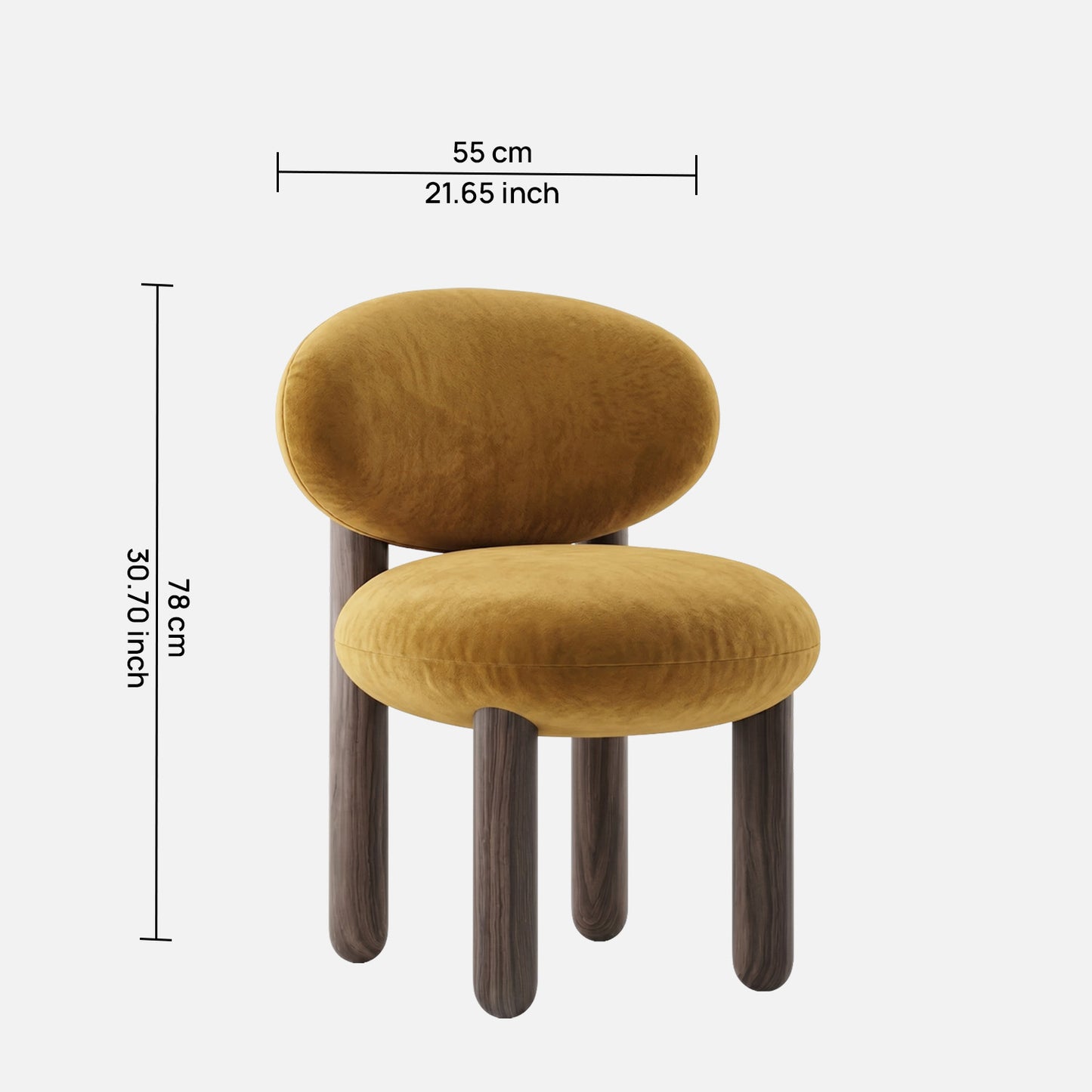 Boevian Bubble Yellow Linen Lounge Chair