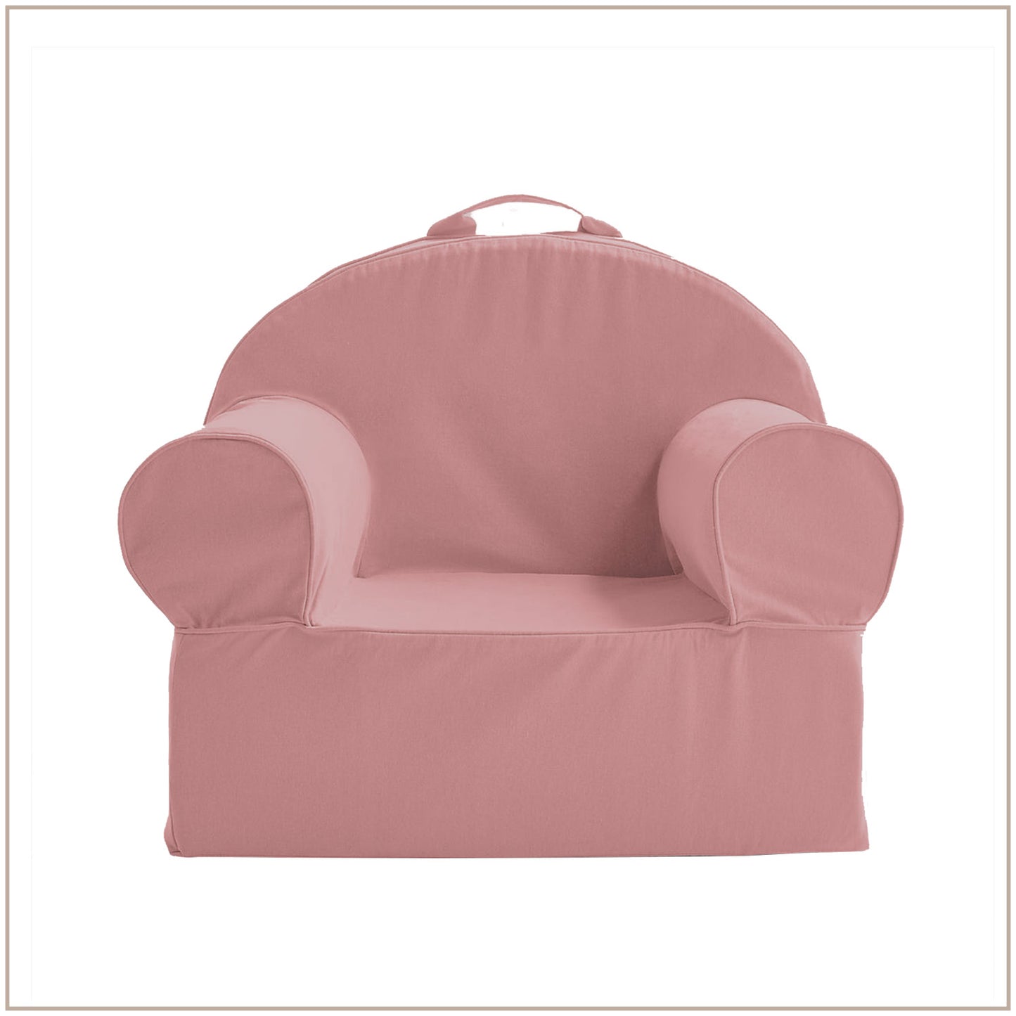 Blush Pink Snuggle Cotton Kids Lounge Chair | Nestroots