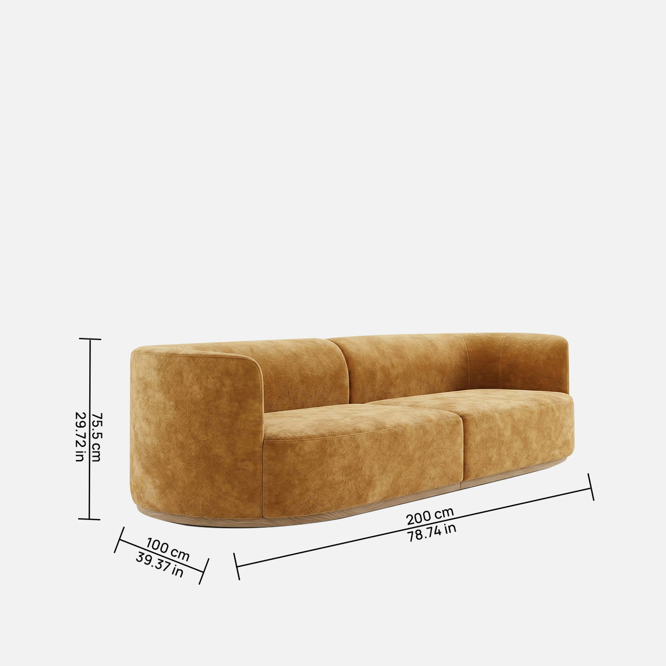 Navora Modular Navy Blue 3 - Seater Velvet Sofa