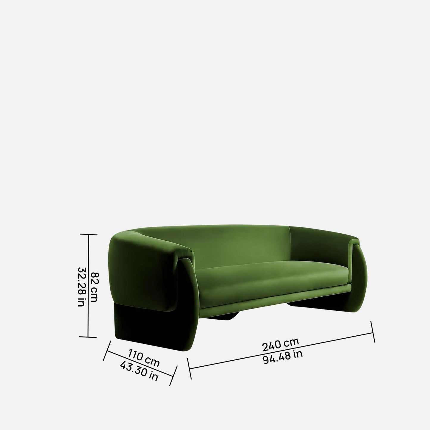Elvix Abstract Cream 5 - Seater Boucle Sofa