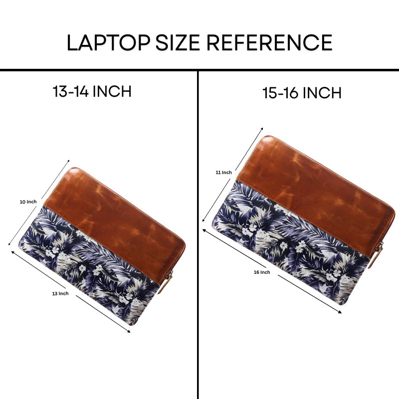 Island Bloom Leather Laptop