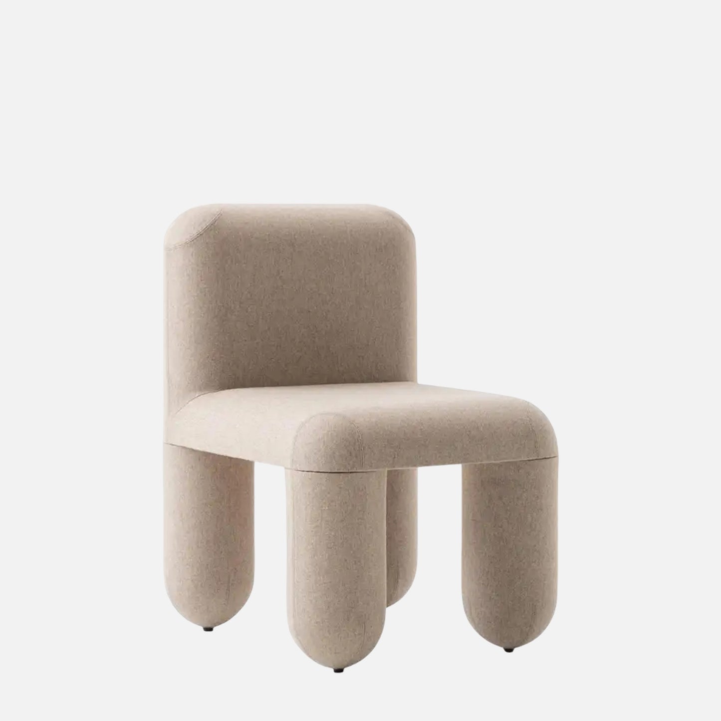 Dreoven Sculpt White Quad Velvet Chair