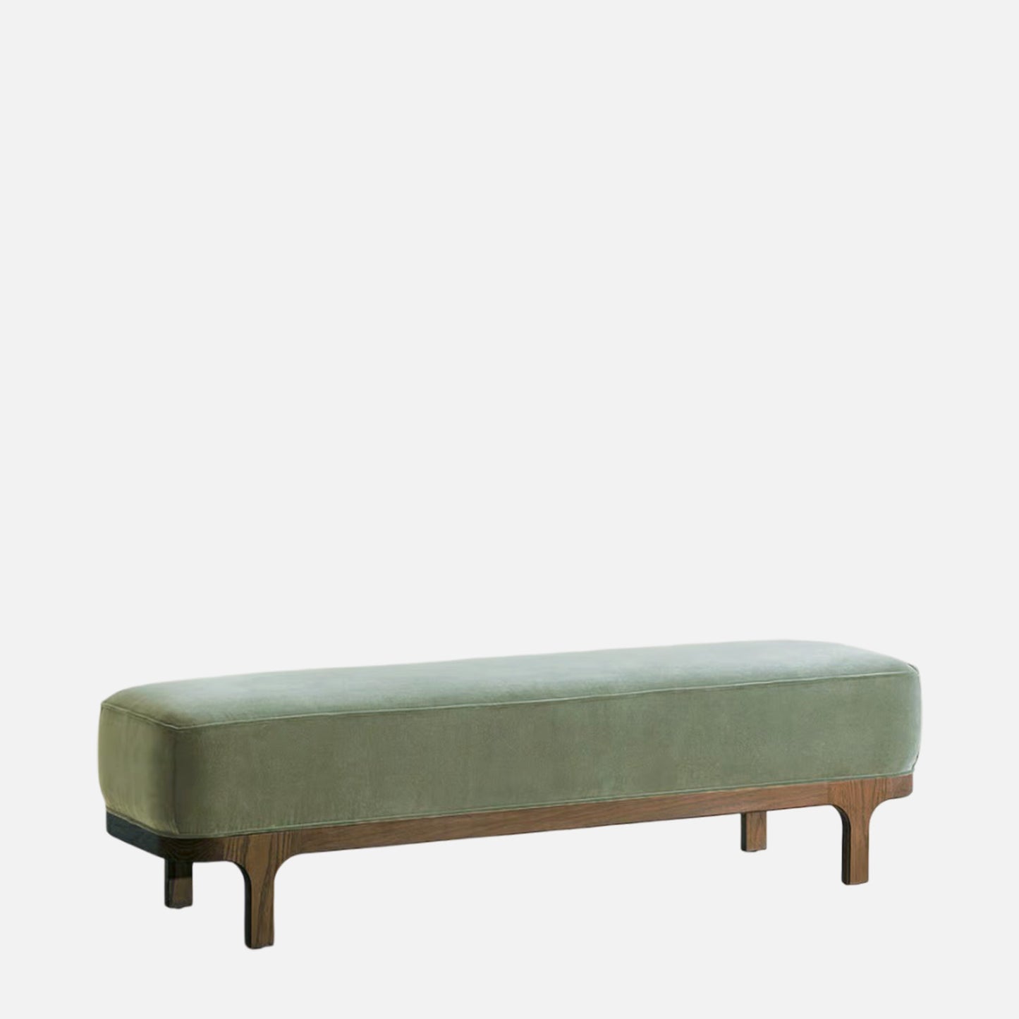 Eldora Slimline Green Velvet Bench