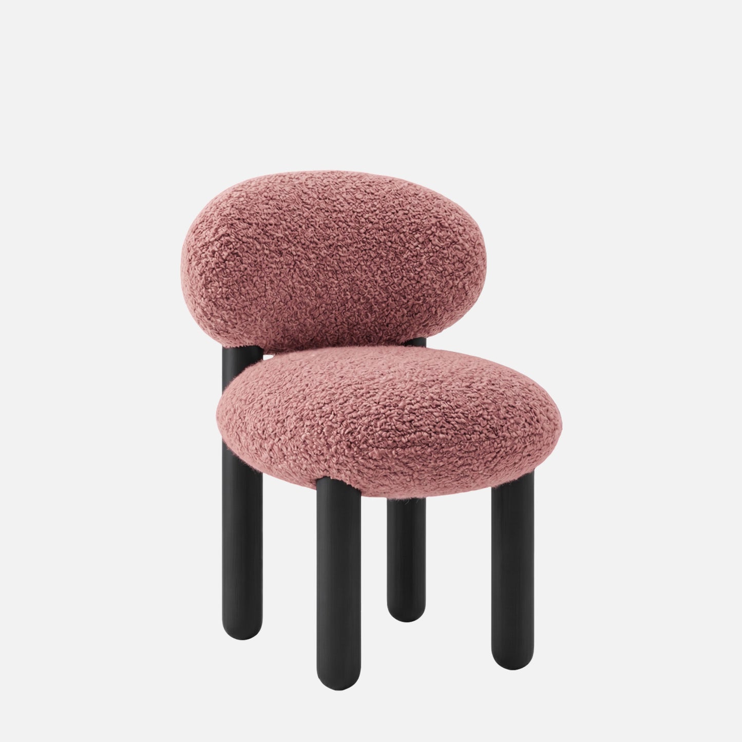 Boevian Bubble Pink Boucle Lounge Chair