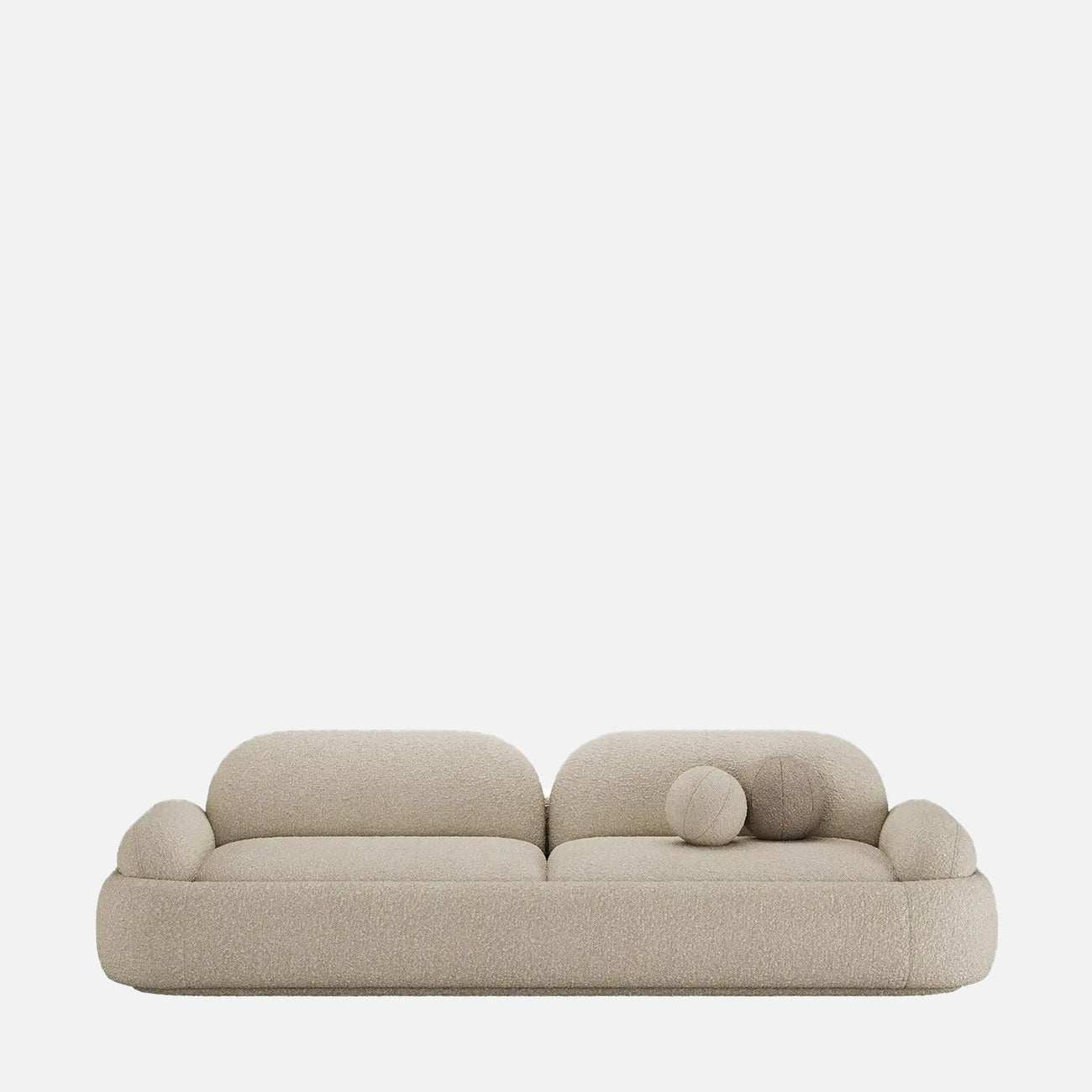 Torqen Plush Rust Red 3 - Seater Velvet Sofa
