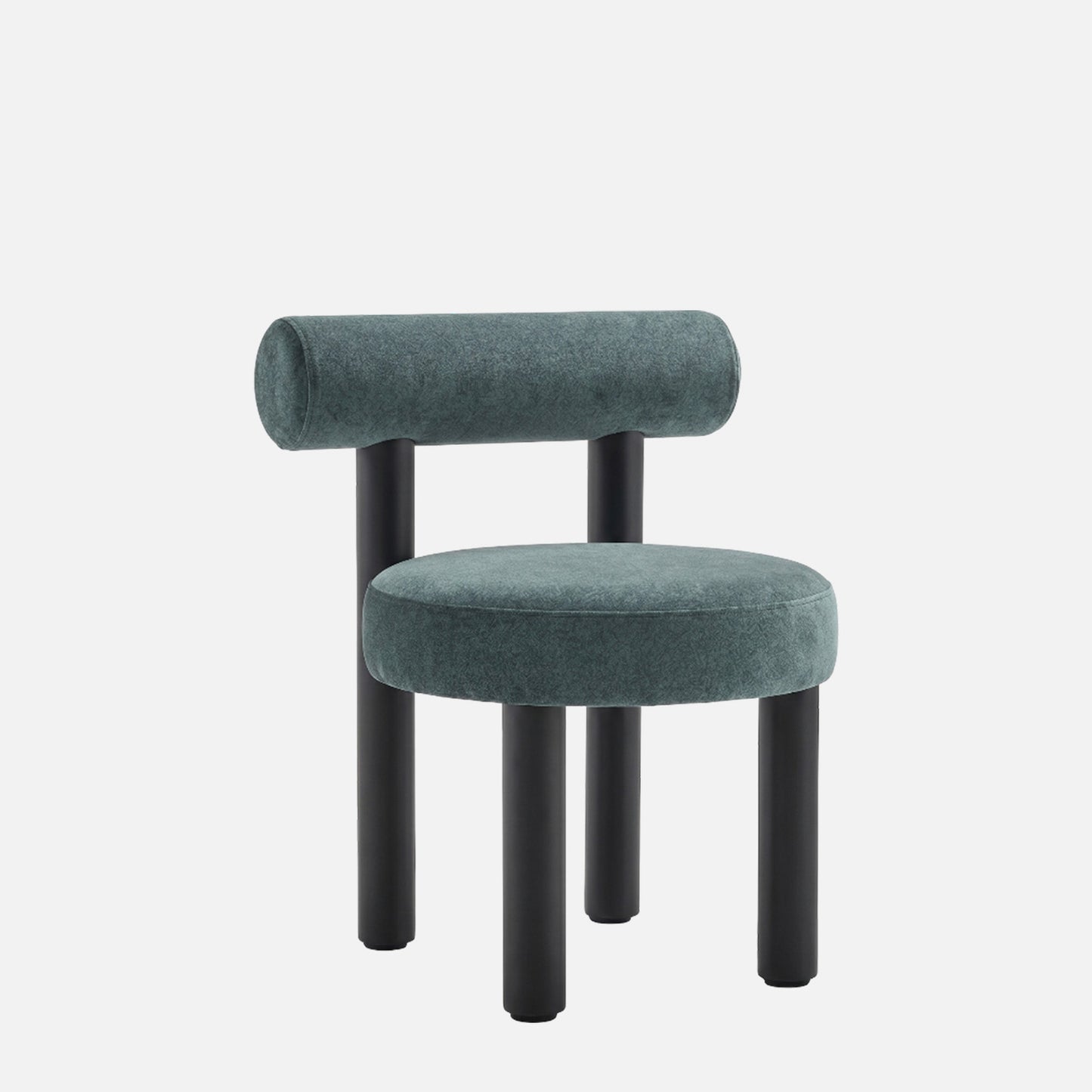 Eleto Minimal Blue Velvet Dining Chair