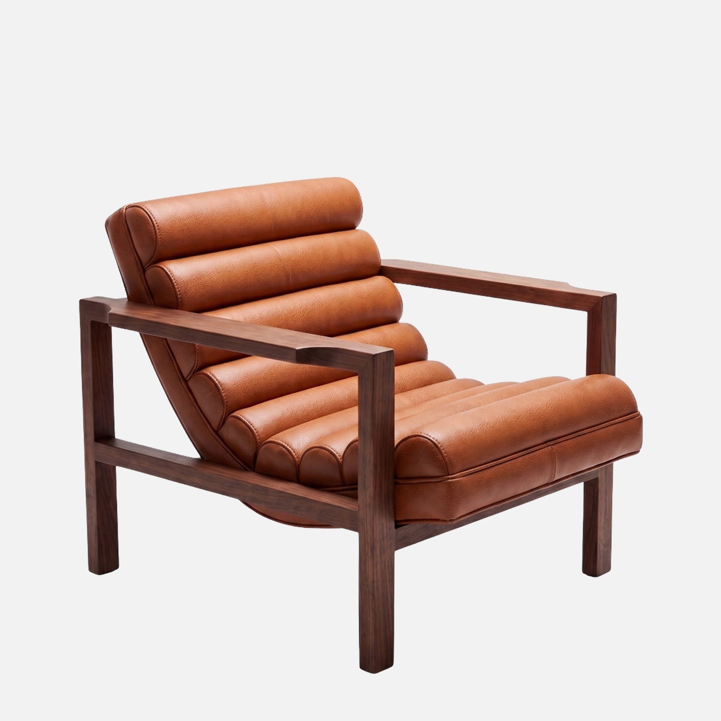 Raevello Strap Tan Brown Letherette Lounge Chair
