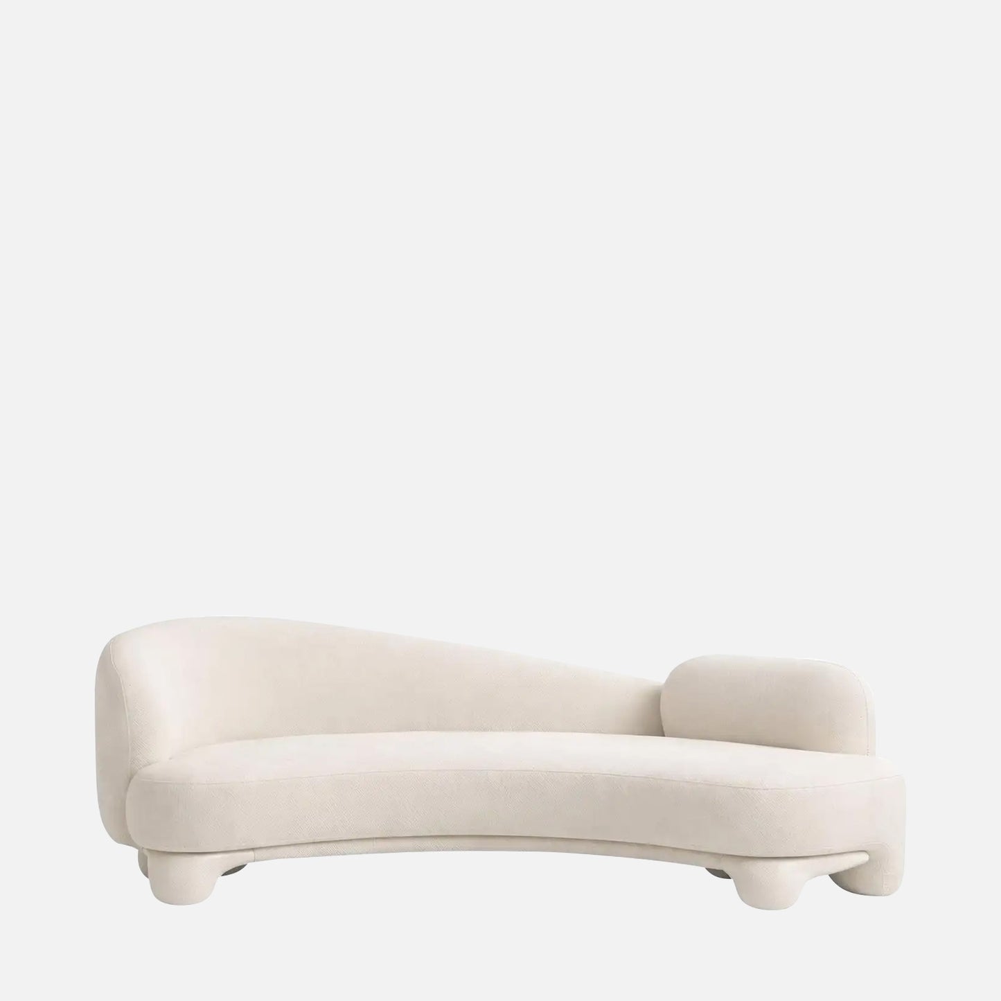 Havryn Platform Ivory 4 - Seater Boucle Sofa
