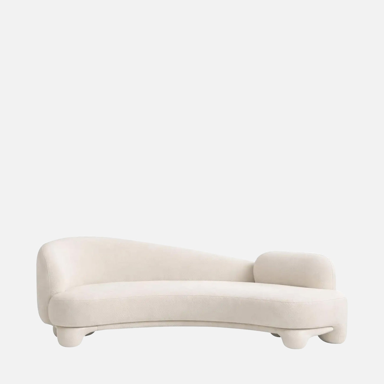 Havryn Platform Ivory 4 - Seater Boucle Sofa