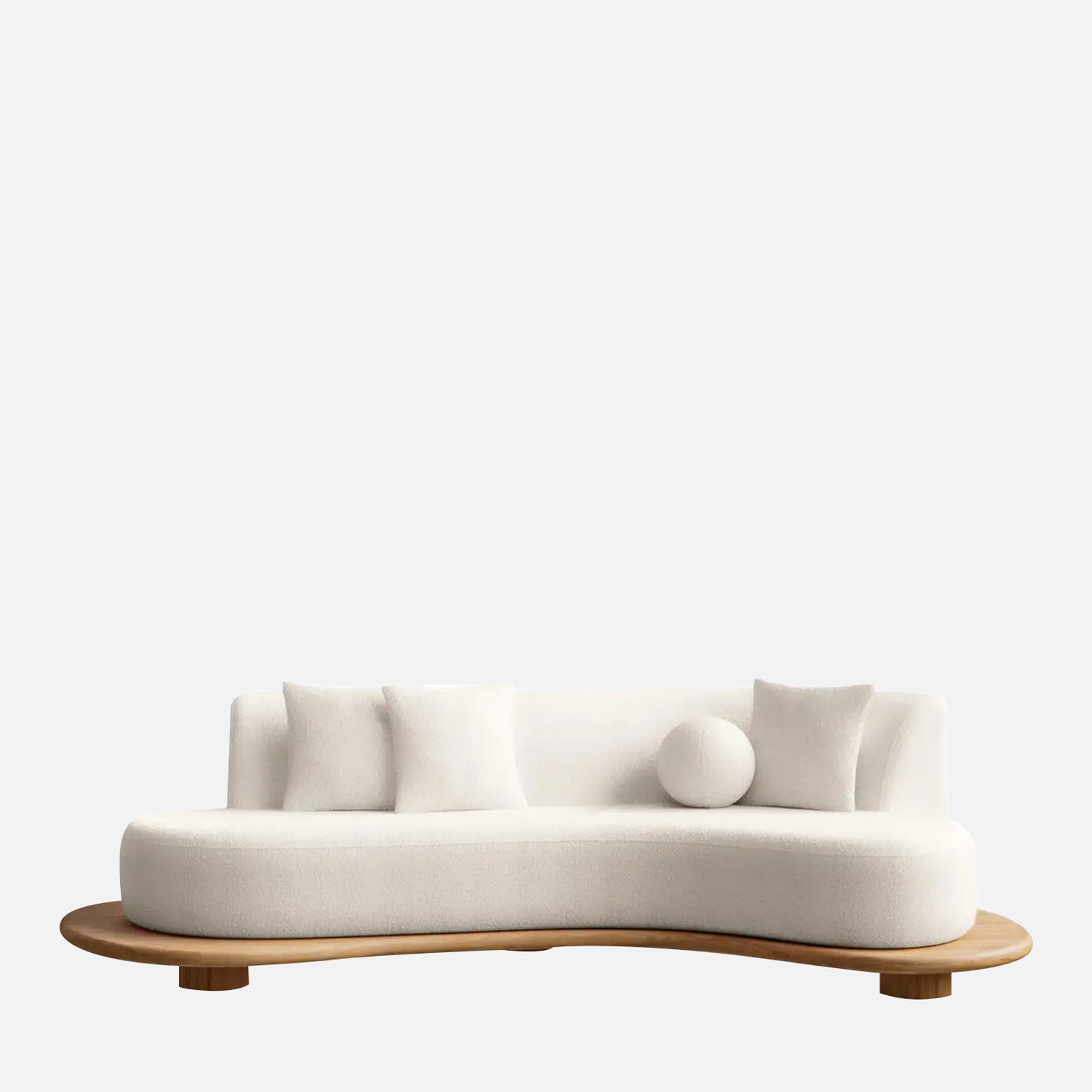 Orbis Sculpt Beige 3 - Seater Boucle Sofa
