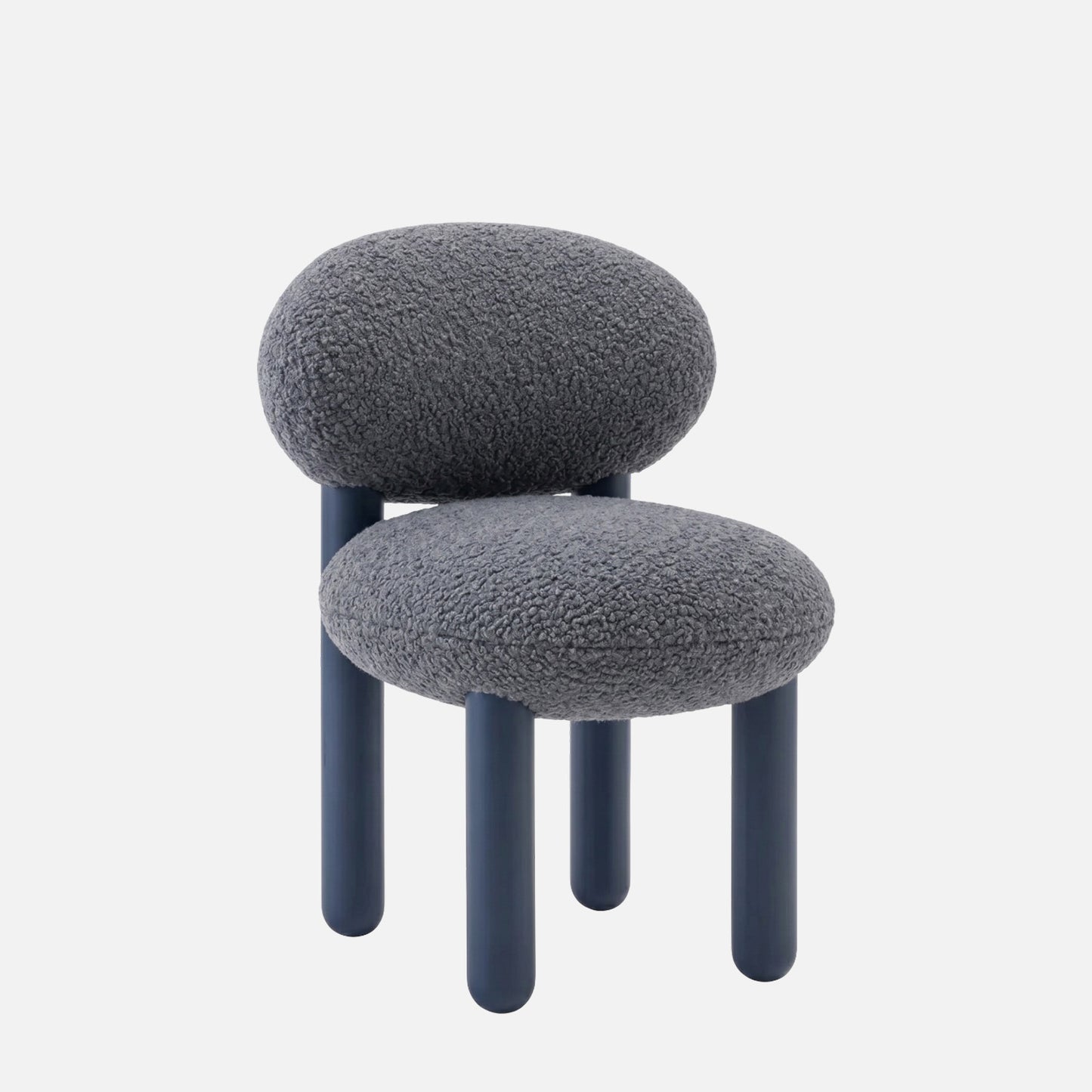 Boevian Bubble Charcoal Grey Boucle Lounge Chair