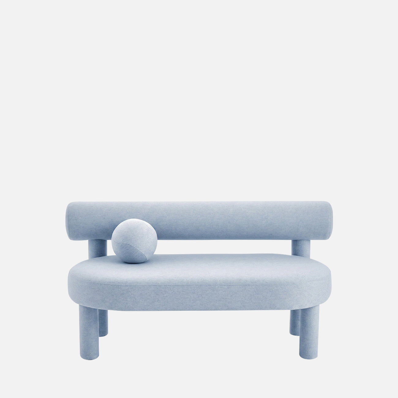 Seron Lowline Grey 3 - Seater Boucle Sofa