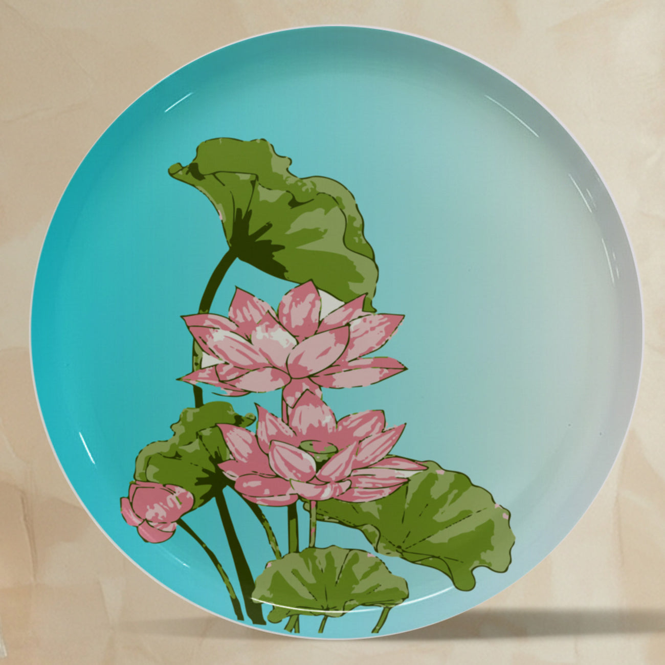 Flamingo Garden Metallic Wall Plate Set of 4