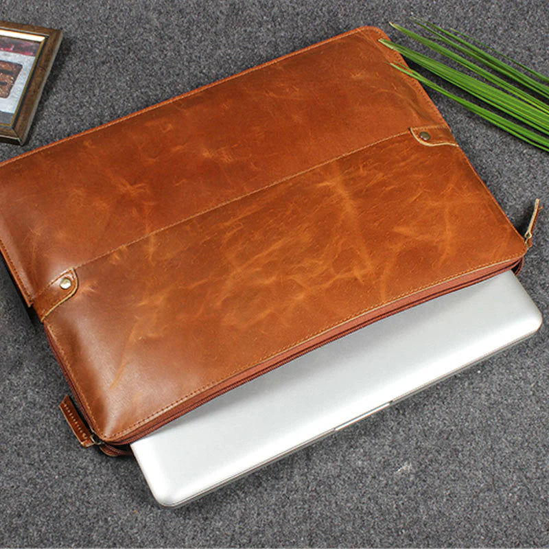 Dual Leather Sleeve Crunch Tan