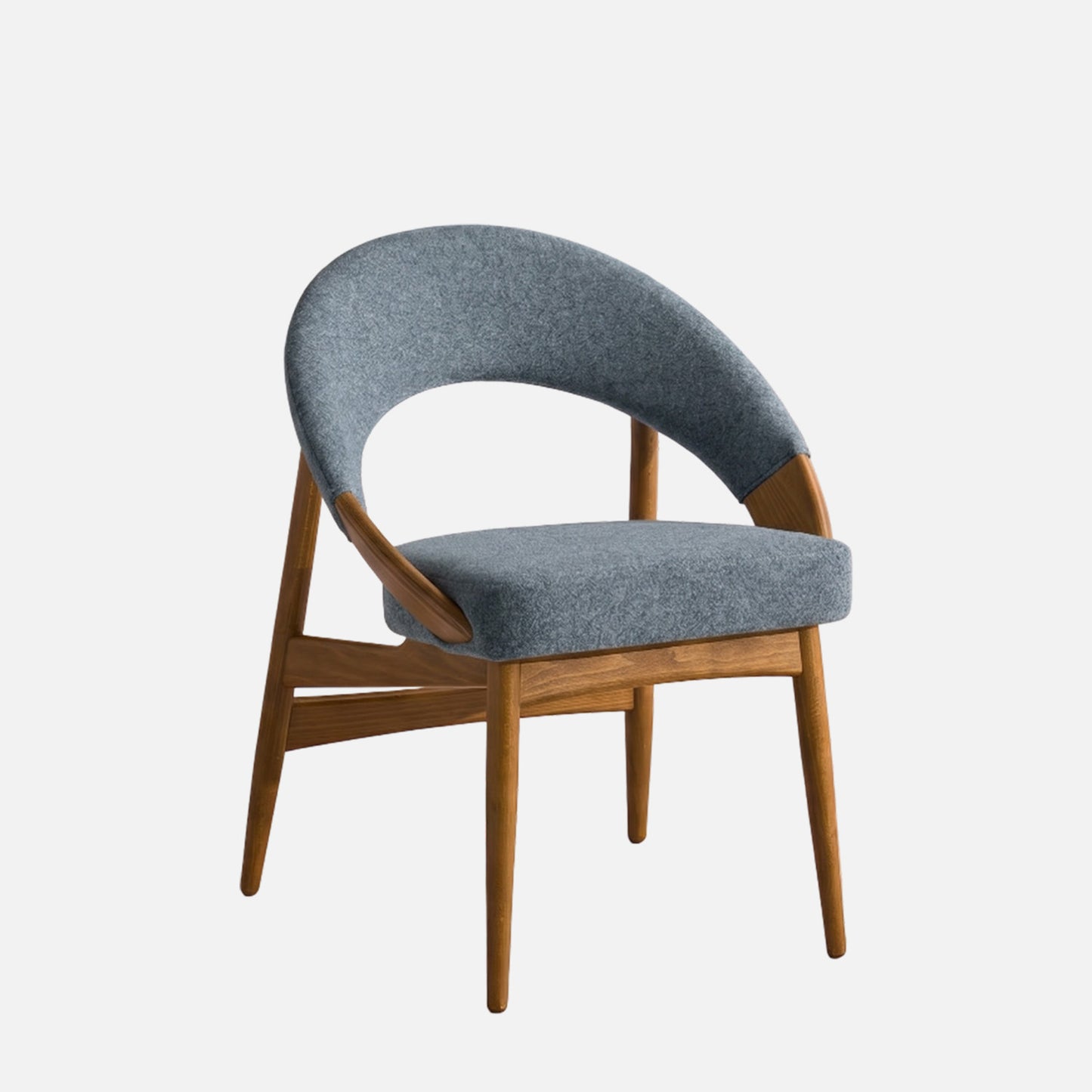 Kaevion Arc Back Teal Blue Velvet Dining Chair