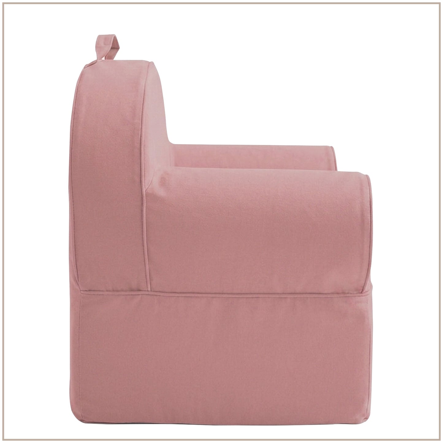 Blush Pink Snuggle Cotton Kids Lounge Chair | Nestroots