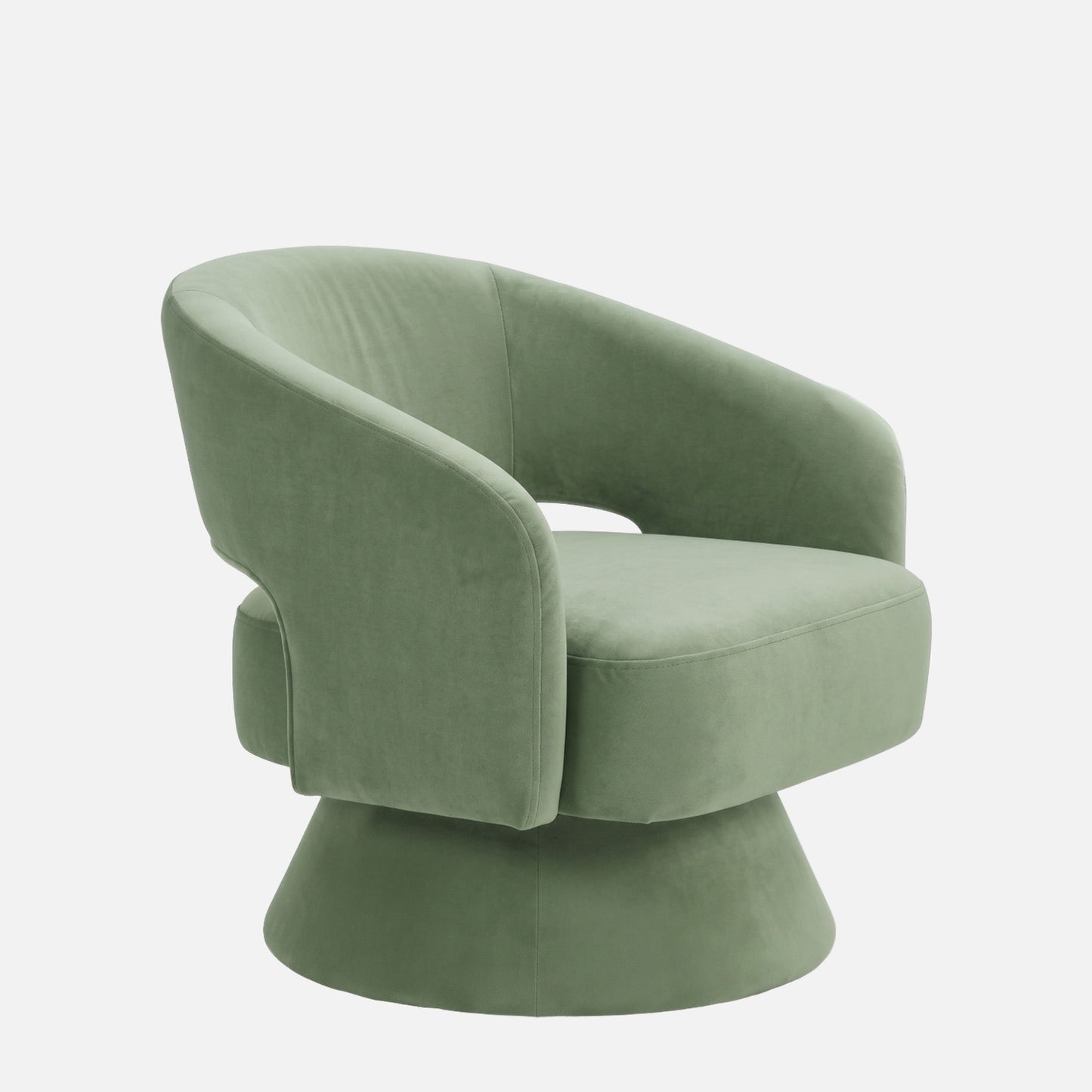 Zoervyn Swivel Green Velvet Lounge Chair