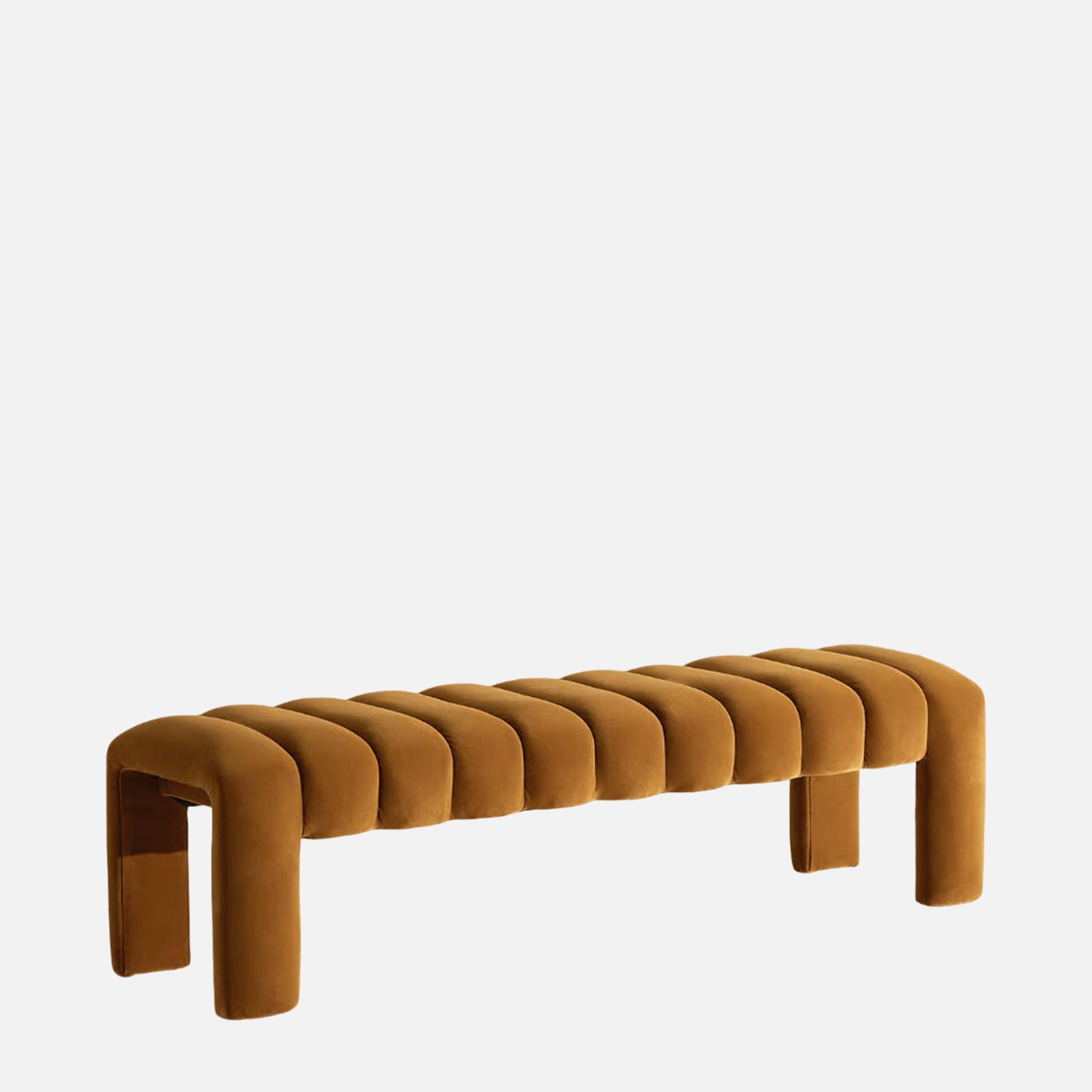 Arcadia Channel yellow velvet Bench