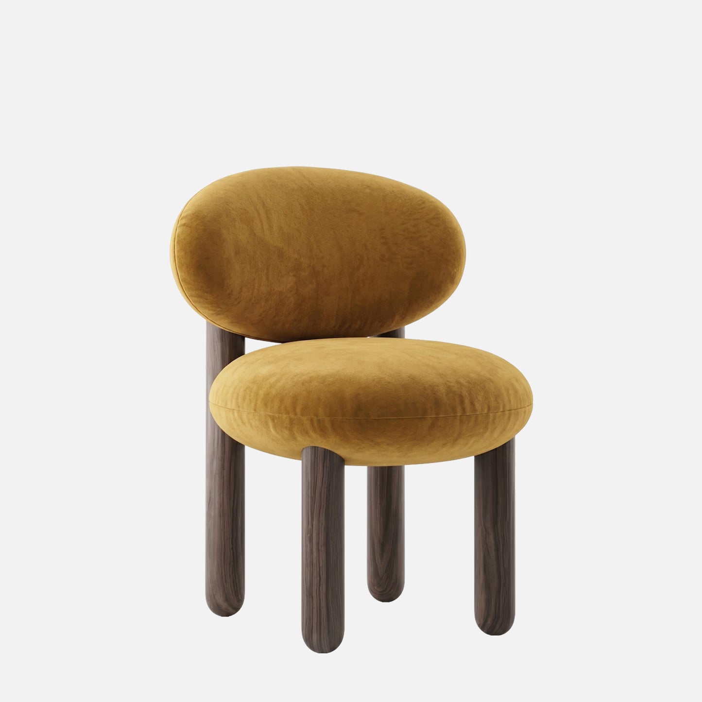 Boevian Bubble Yellow Linen Lounge Chair