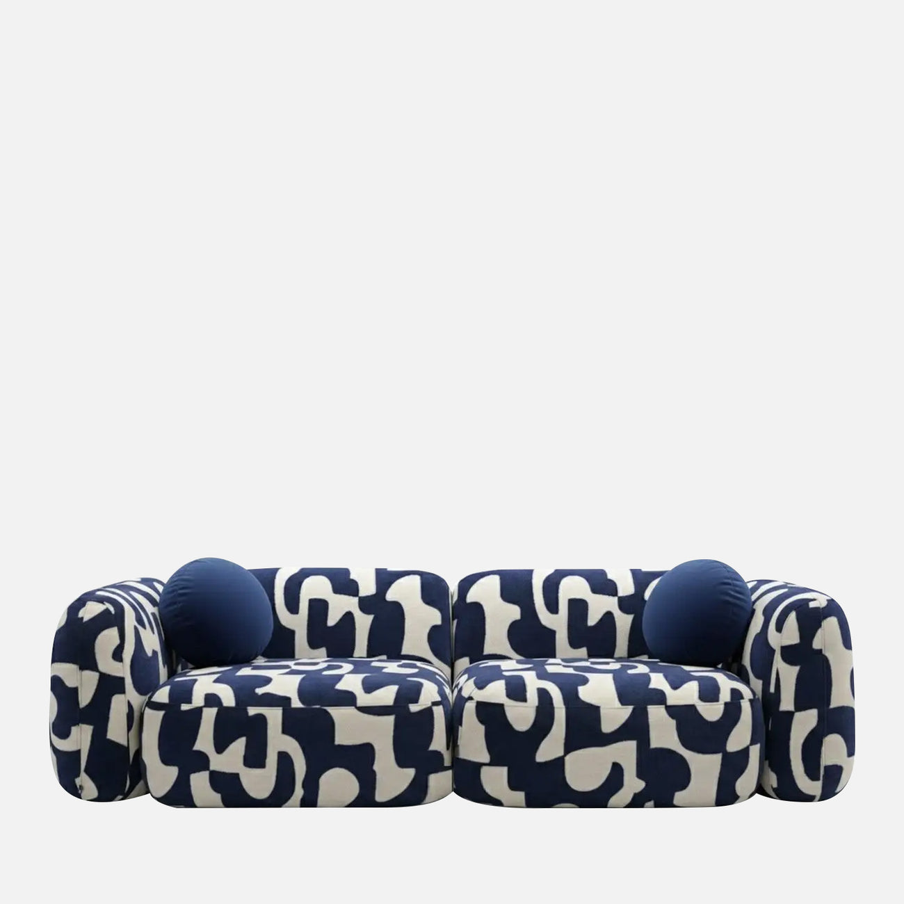 Avelon Modular Navy Blue 5 - Seater Leather Sofa