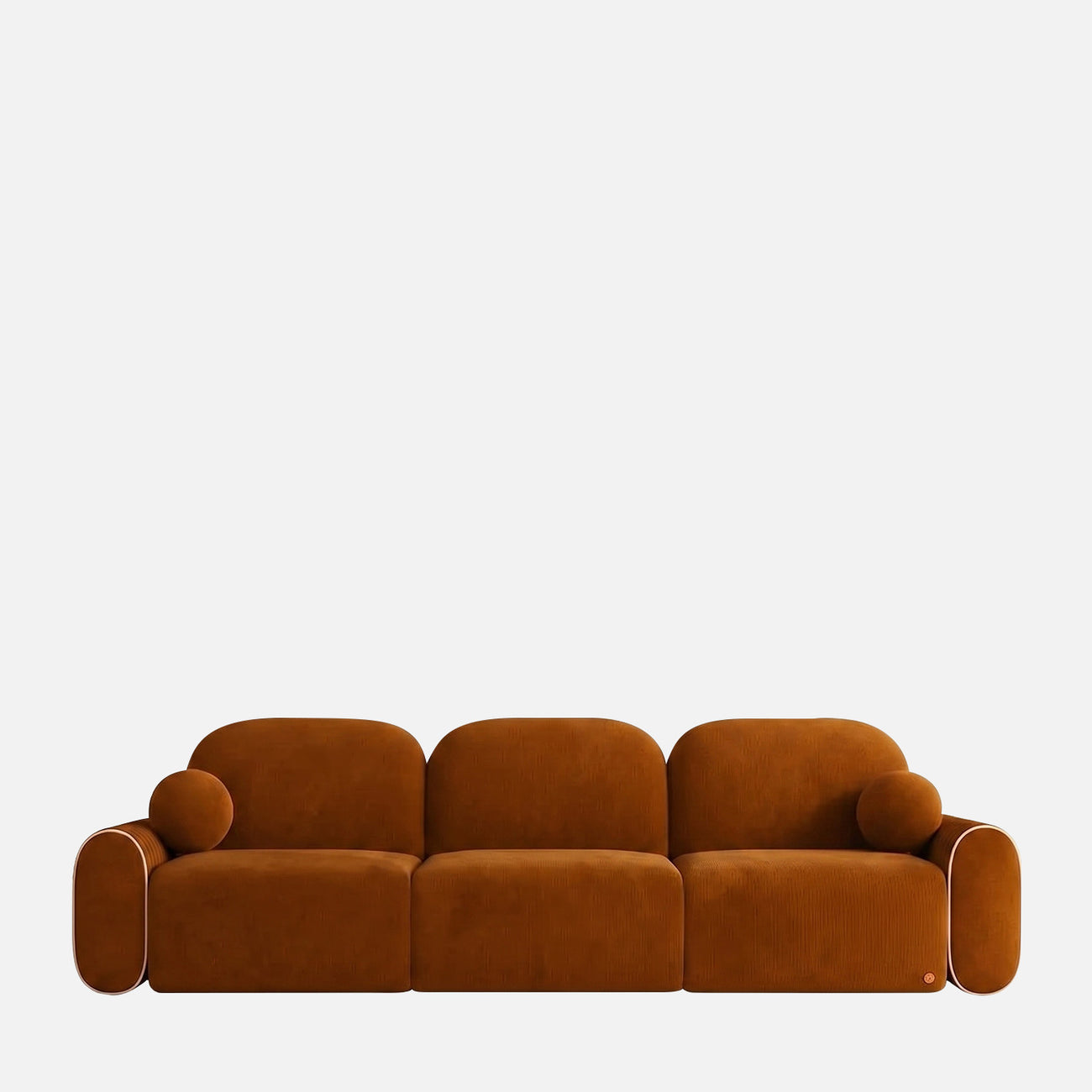 Cloura Softline Ivory 3 - Seater Boucle Sofa