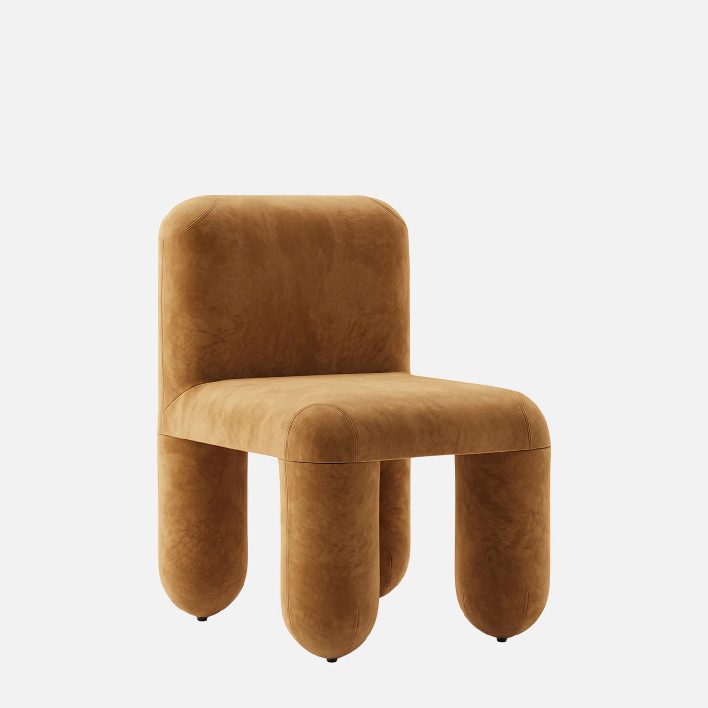 Dreoven Sculpt Cocoa Brown Quad Velvet Chair
