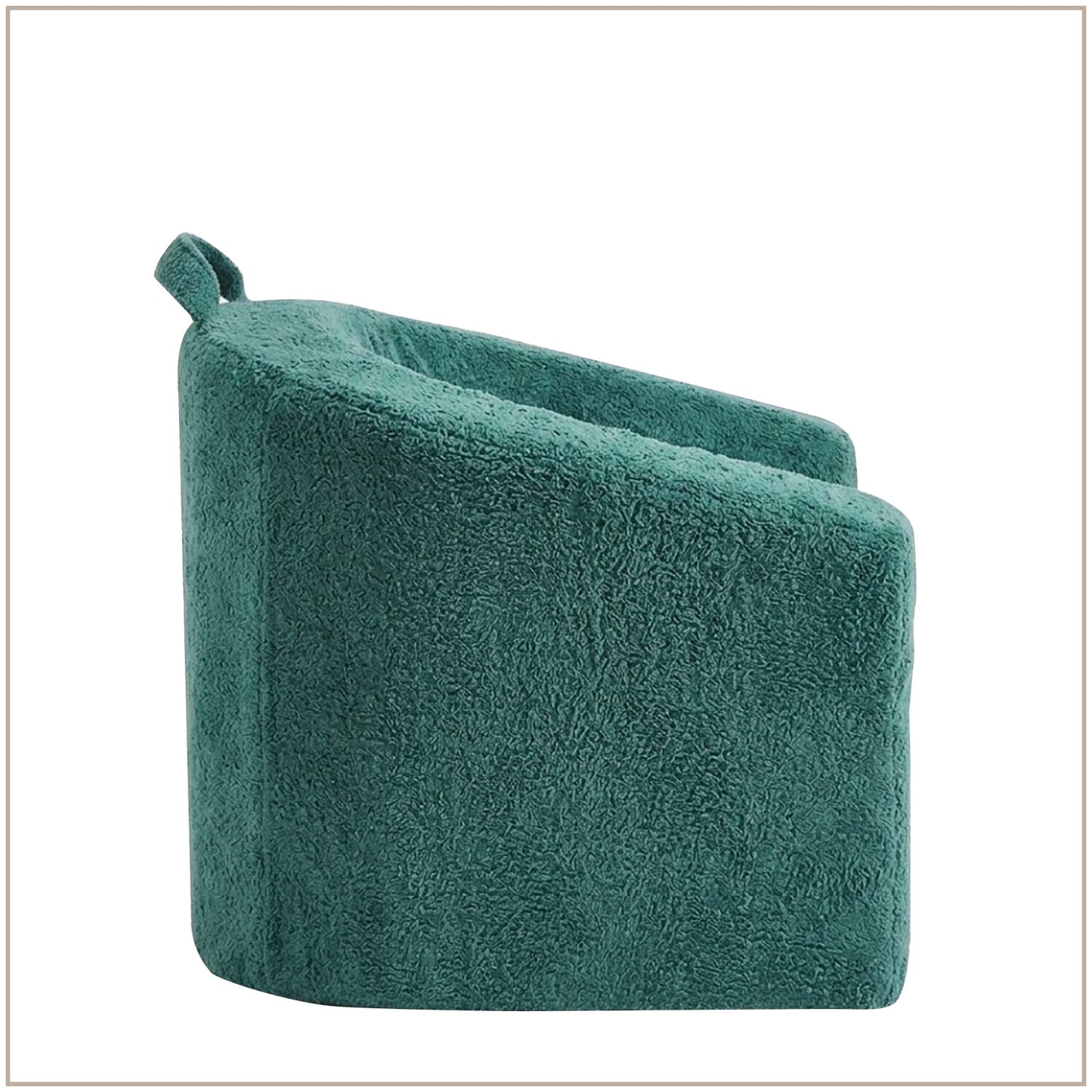 Gabriel Olive Green Puffy Organic Cotton Kids Lounge Chair | Nestroots