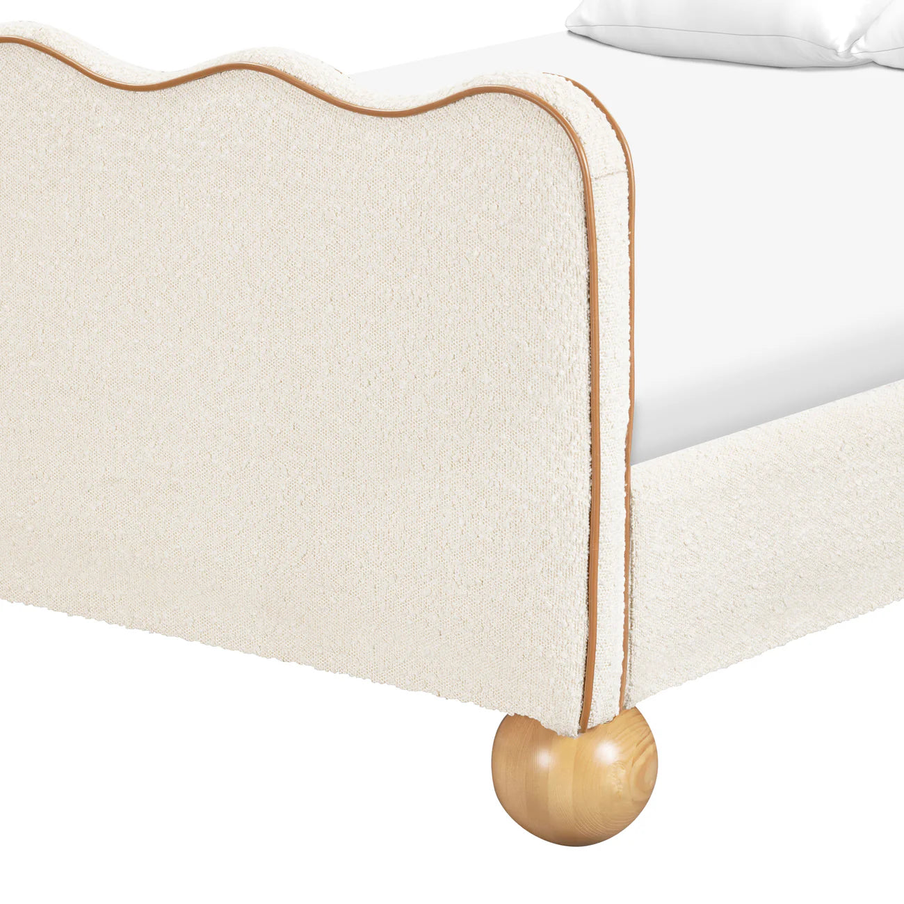 Princess Glow White Boucle Kids Small  Storage Bed