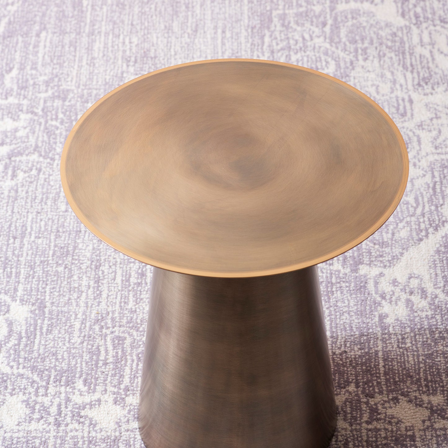 Gilded Grandeur: Geometric Gold Accent Side Table Set