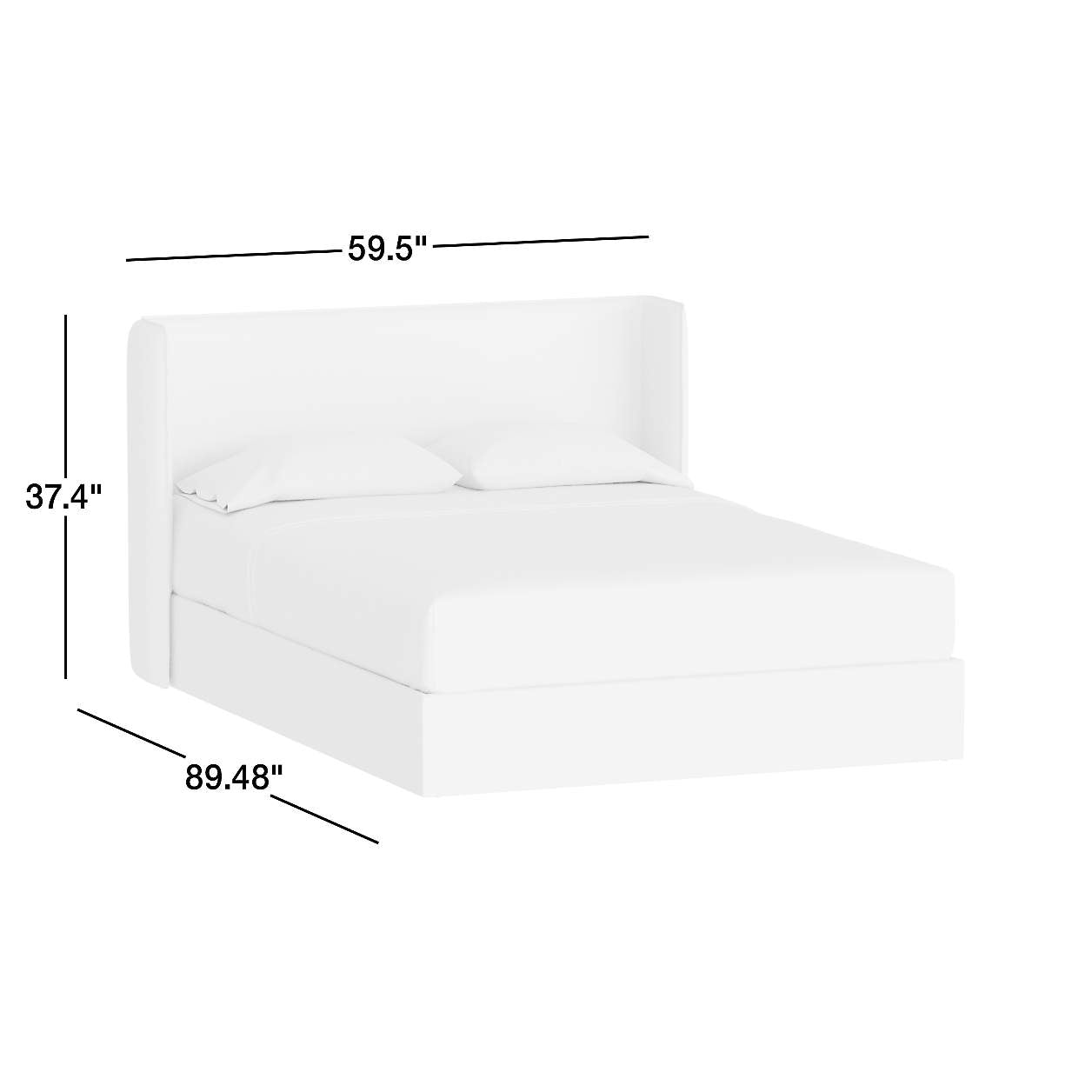 Tiny Haven Cream Boucle Kids Big Hydraulic Storage Bed