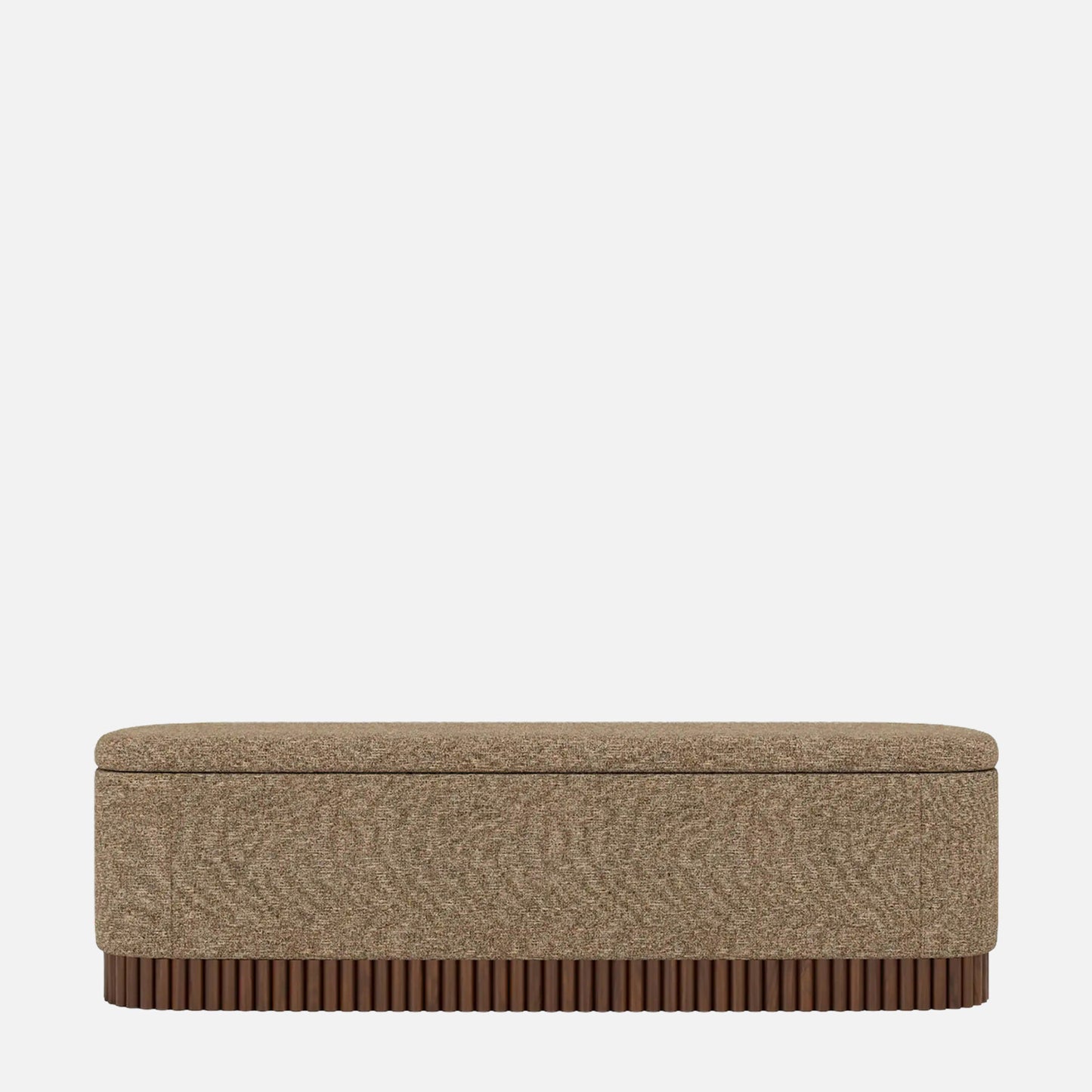 Lunara Edge Speckled Capuccino Boucle Storage Bench