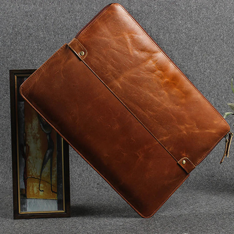 Dual Leather Sleeve Crunch Tan