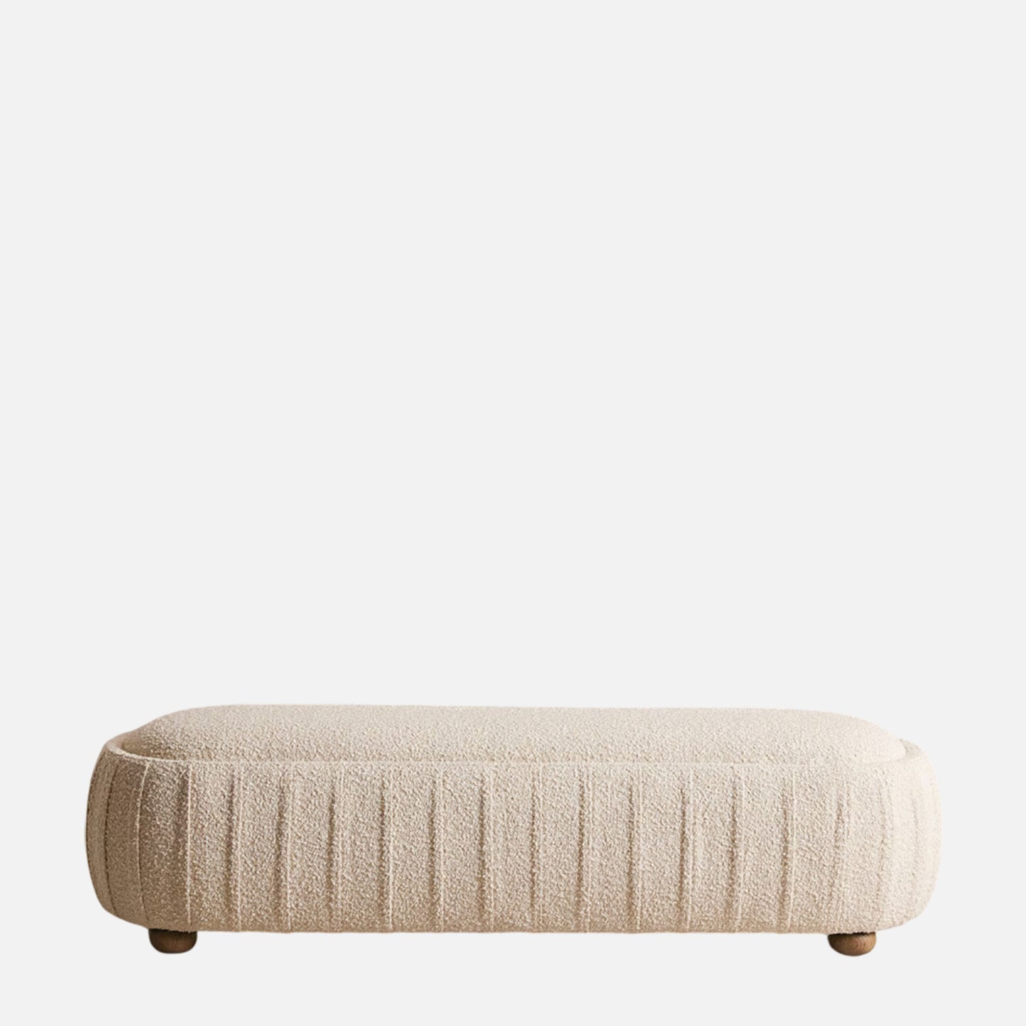 Serenique Ribbed Ivory Arrcylic and Polyster Bench