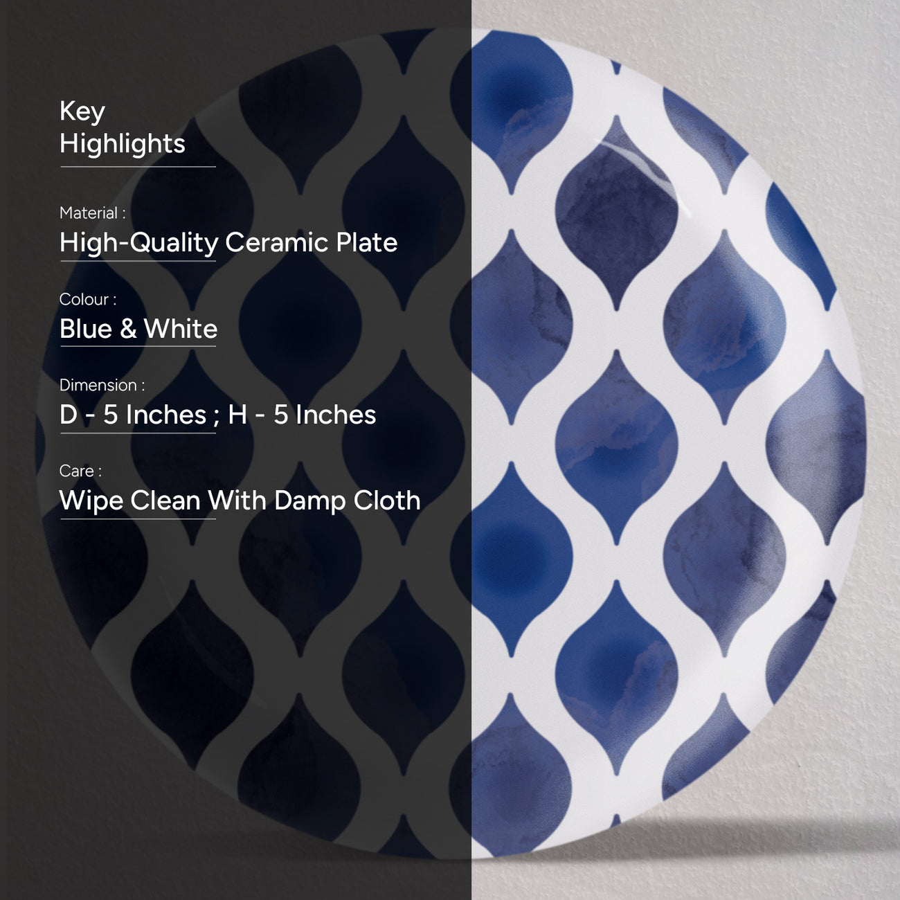 Indigo Dreamscape Wall Plate