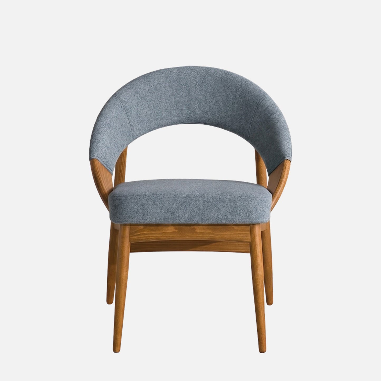 Kaevion Arc Back Teal Blue Velvet Dining Chair