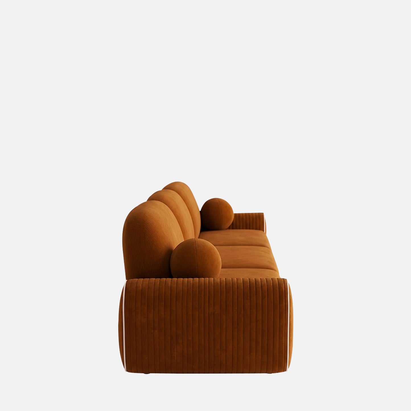 Cloura Softline Ivory 3 - Seater Boucle Sofa