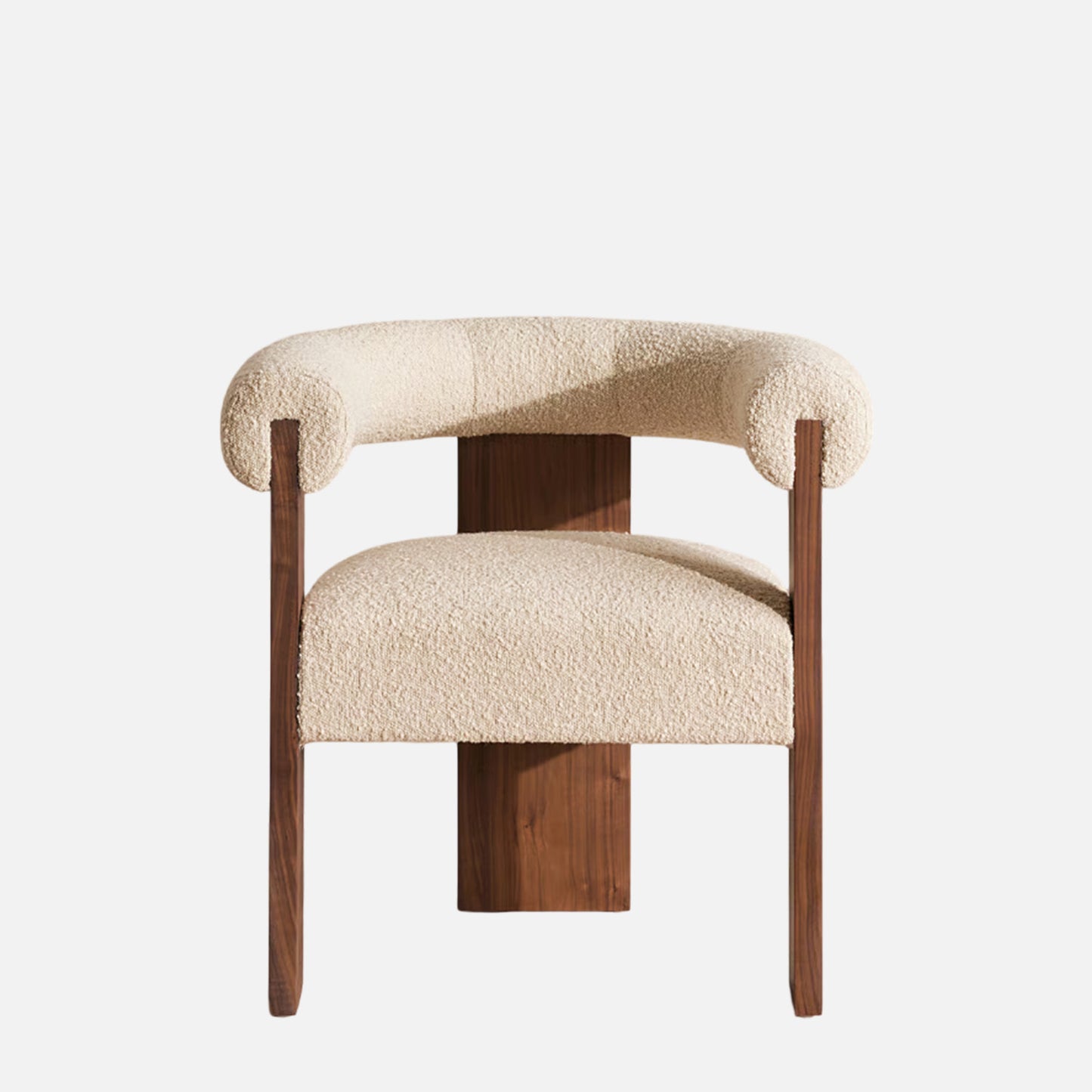 Toervyn Sculpt Arm Off WhiteBoucle Lounge Chair