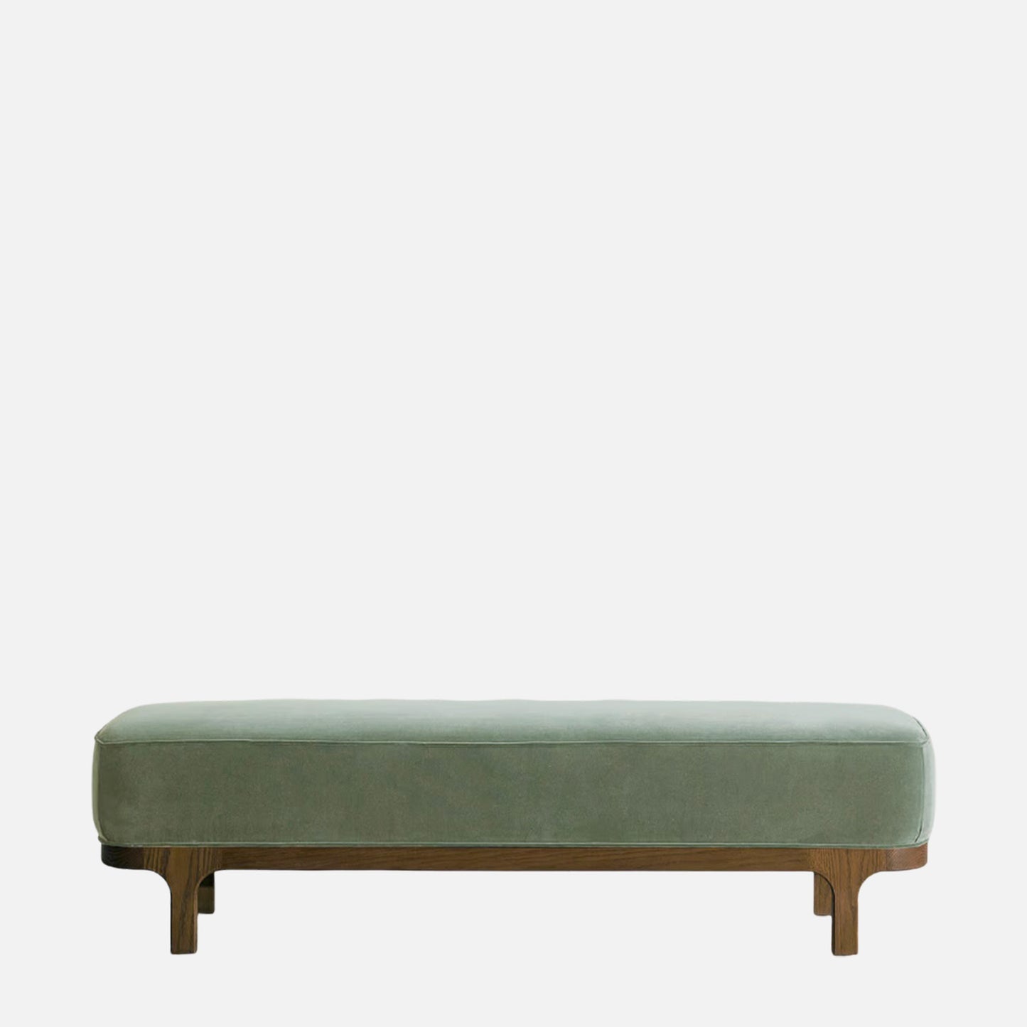 Eldora Slimline Green Velvet Bench