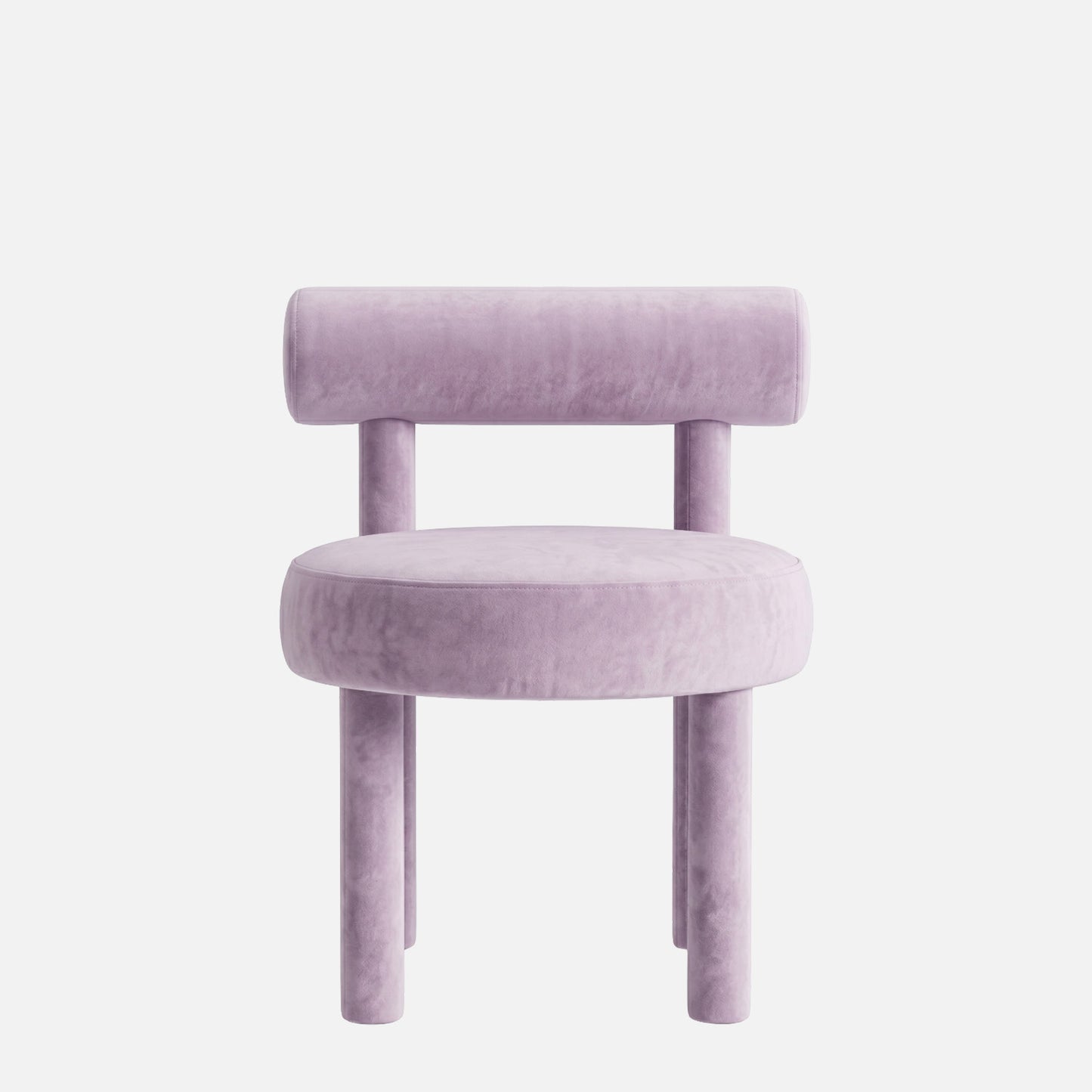 Elevara Cylinder Back Blush Pink Cotton Boucle Dining Chair