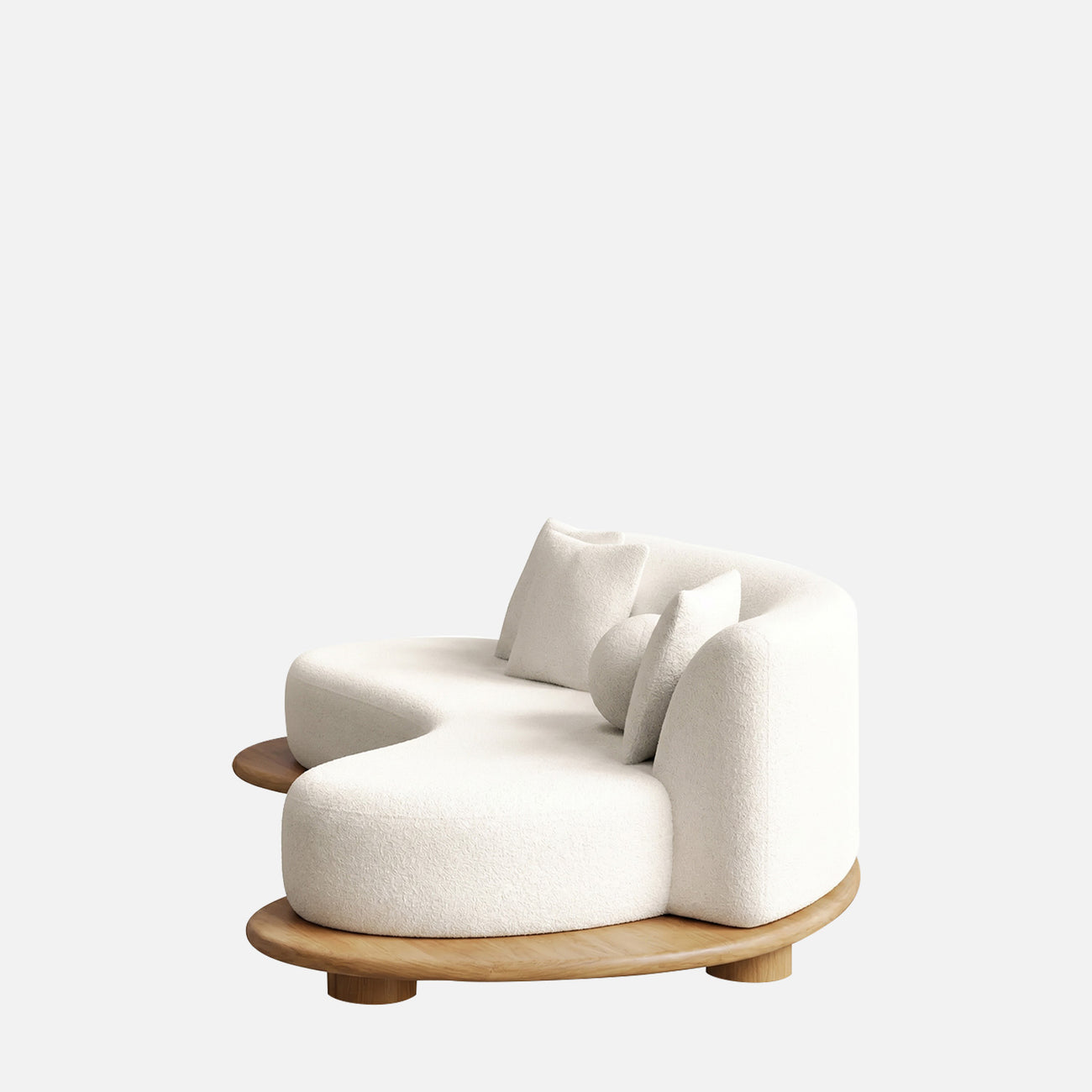 Orbis Sculpt Beige 3 - Seater Boucle Sofa