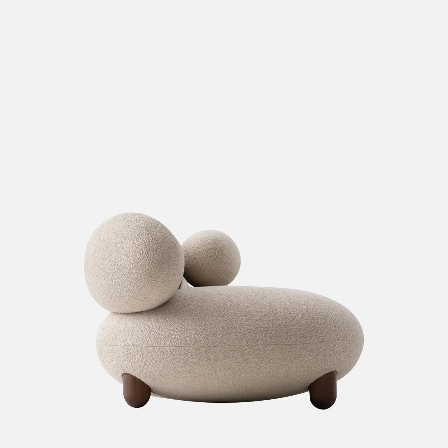 Cloura Softline Yellow 3 - Seater Boucle Sofa