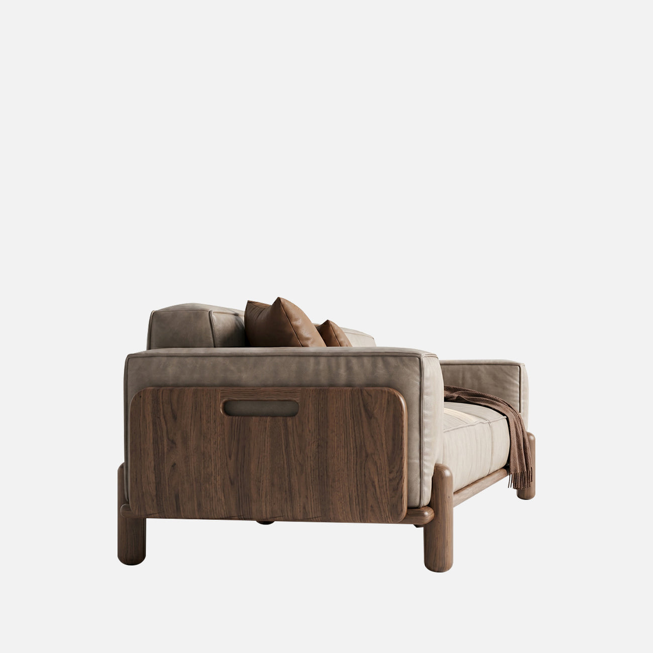 Elaris Leatherette 3 Seater Sofa in Creme Colour
