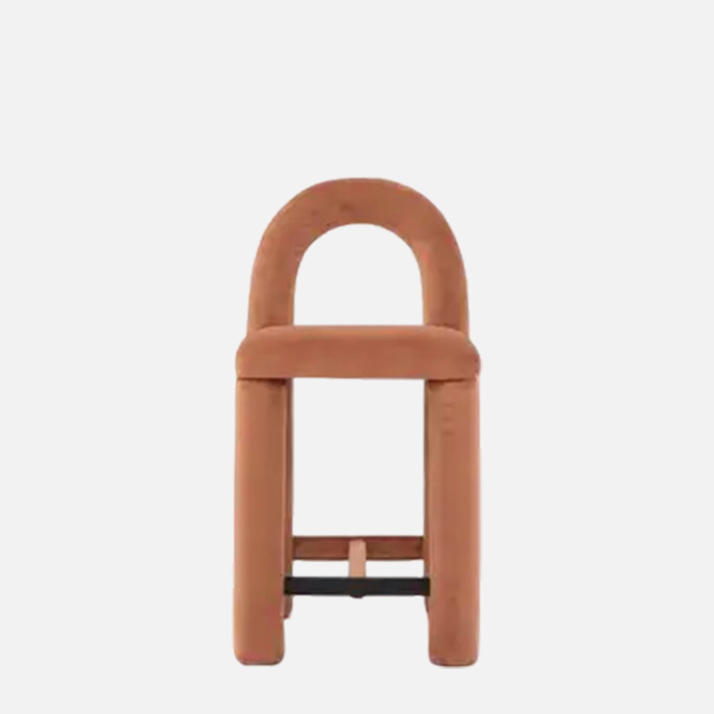 Arevex Arch Back Soft Clay Bar Velvet Stool