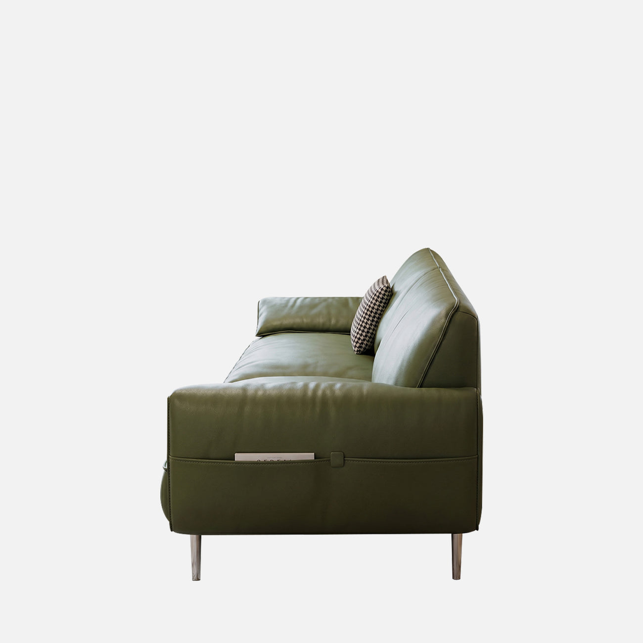 Valerio Leatherette 3 Seater Sofa in Olive Green Colour