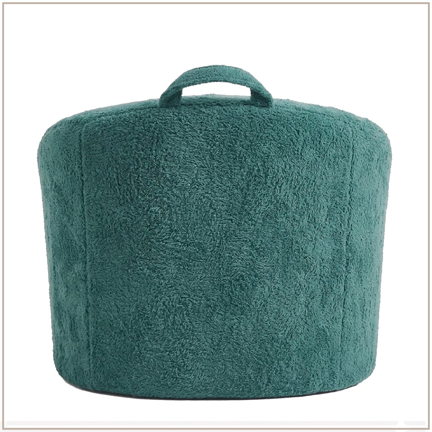 Gabriel Olive Green Puffy Organic Cotton Kids Lounge Chair | Nestroots