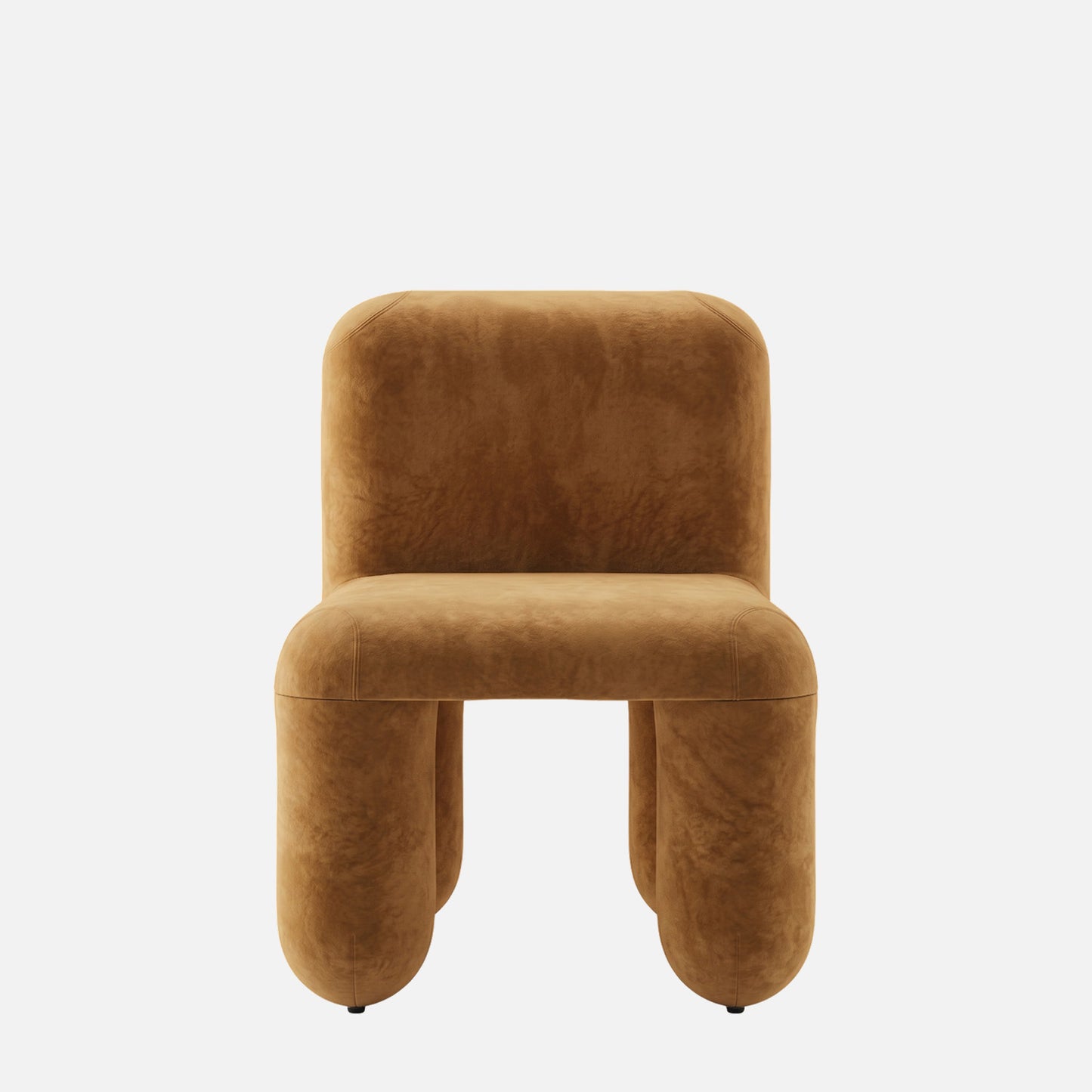 Dreoven Sculpt Cocoa Brown Quad Velvet Chair