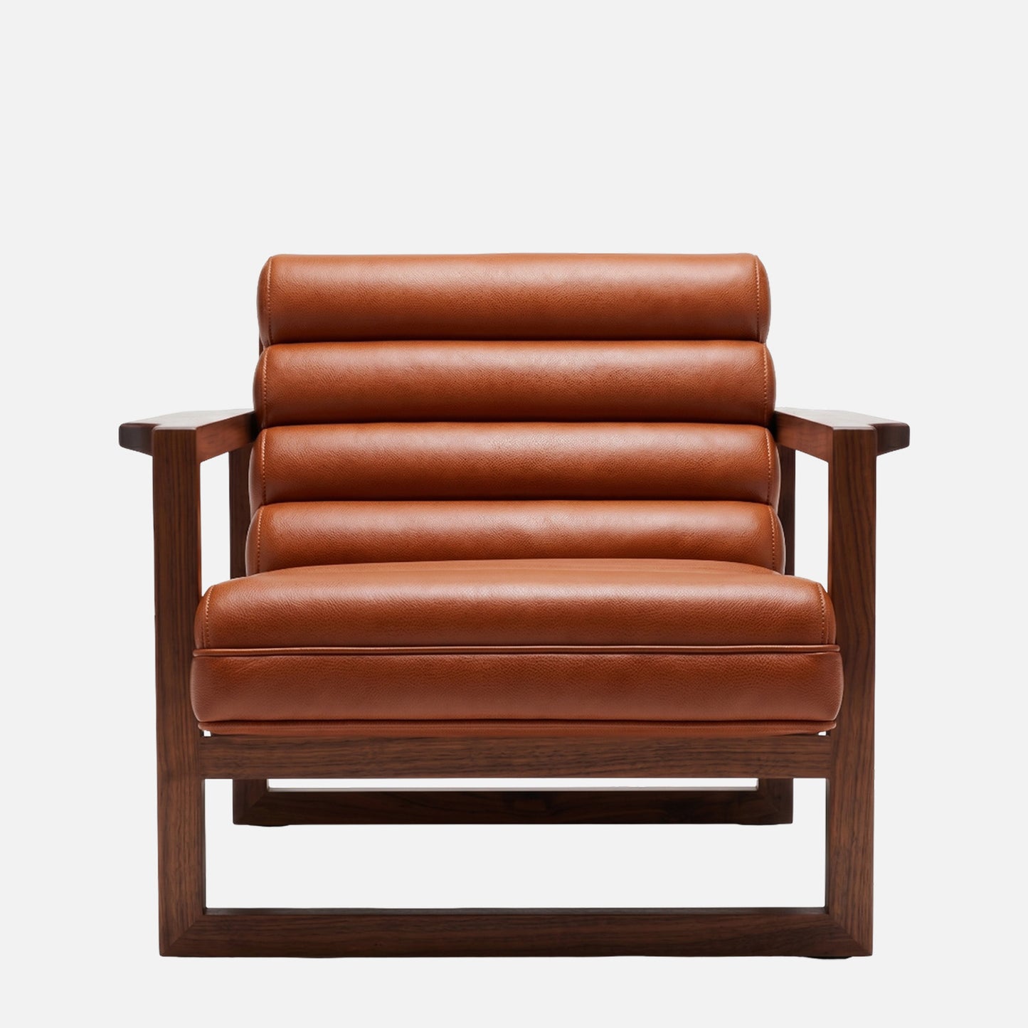 Raevello Strap Tan Brown Letherette Lounge Chair