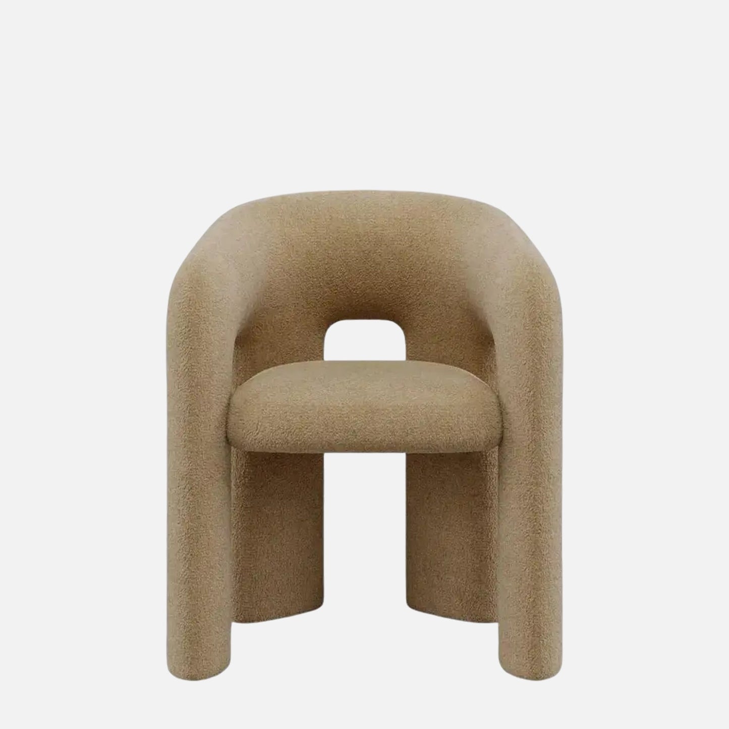 Orevella Loop Frame Sand Beige Velvet Lounge Chair